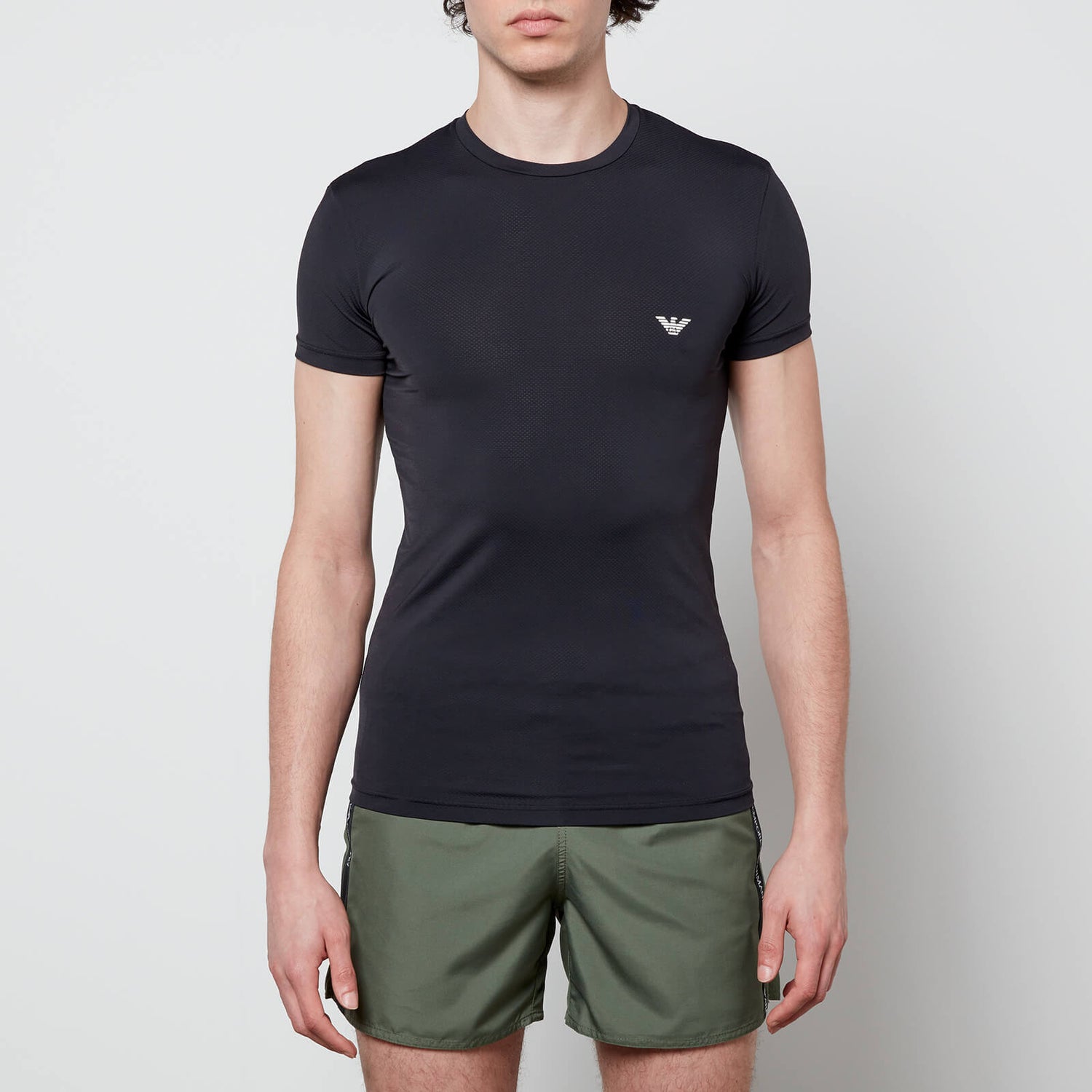 Emporio Armani Men's Mesh Microfiber T-Shirt - Black - S