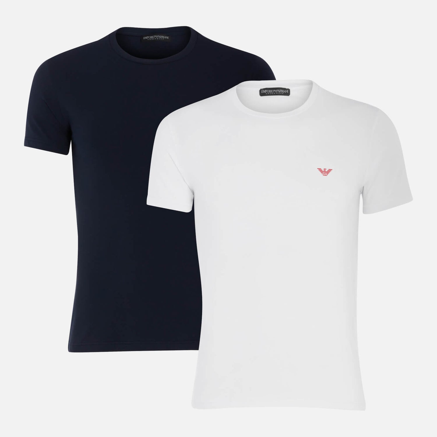 Emporio Armani Men's 2-Pack Endurance T-Shirts - White/Blue - M