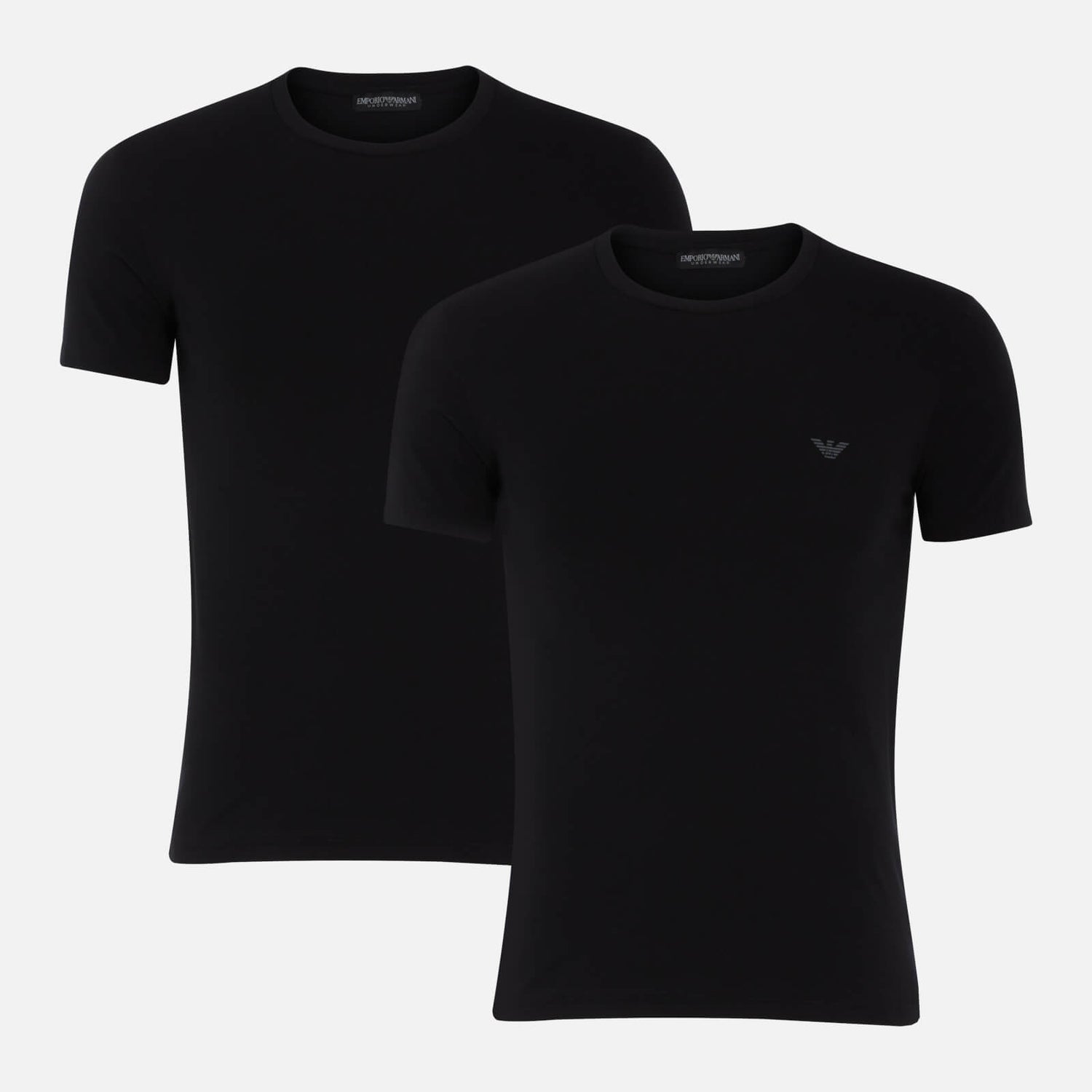 Emporio Armani Men's 2-Pack Endurance T-Shirts - Black/Black - S
