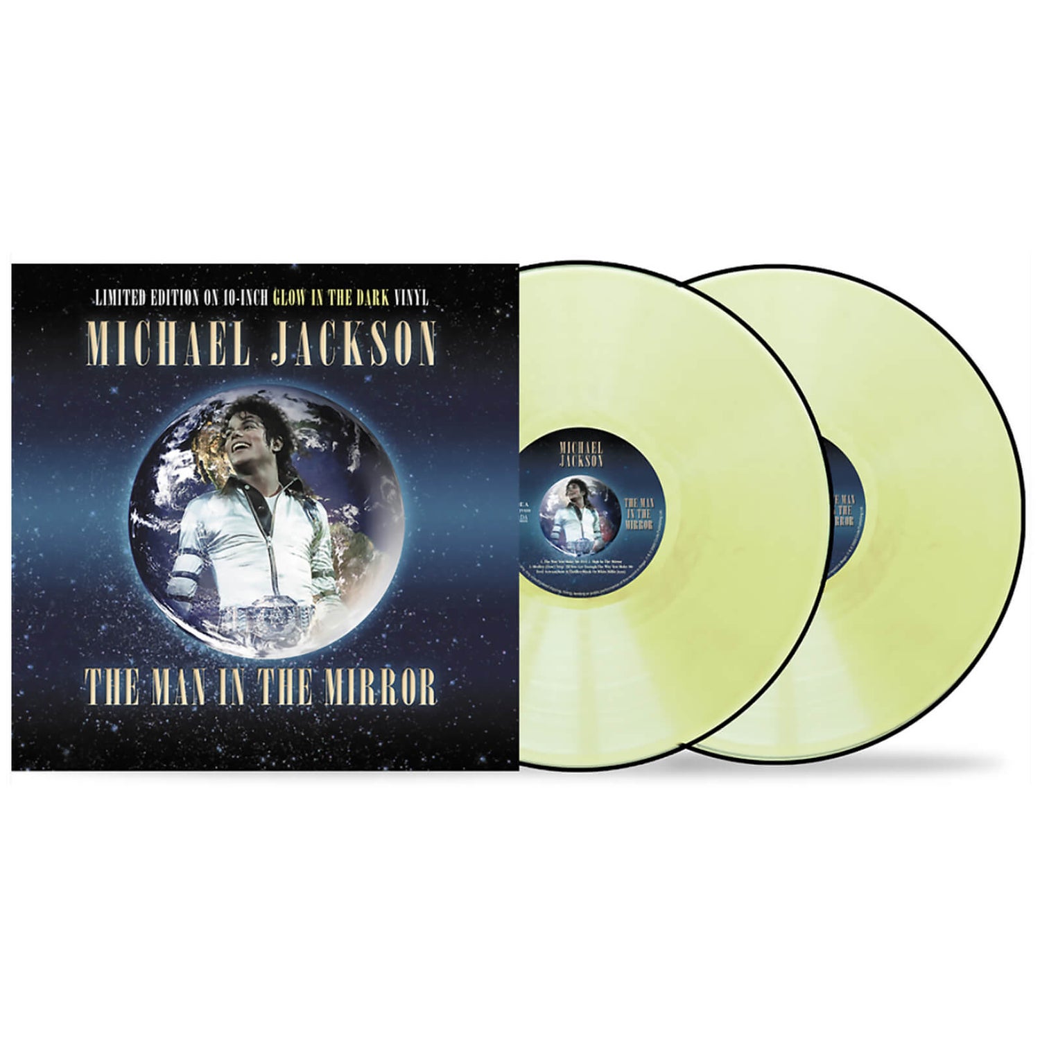 Michael Jackson - The Man In The Mirror (Glow In The Dark Vinyl) 2x 10  Merchandise