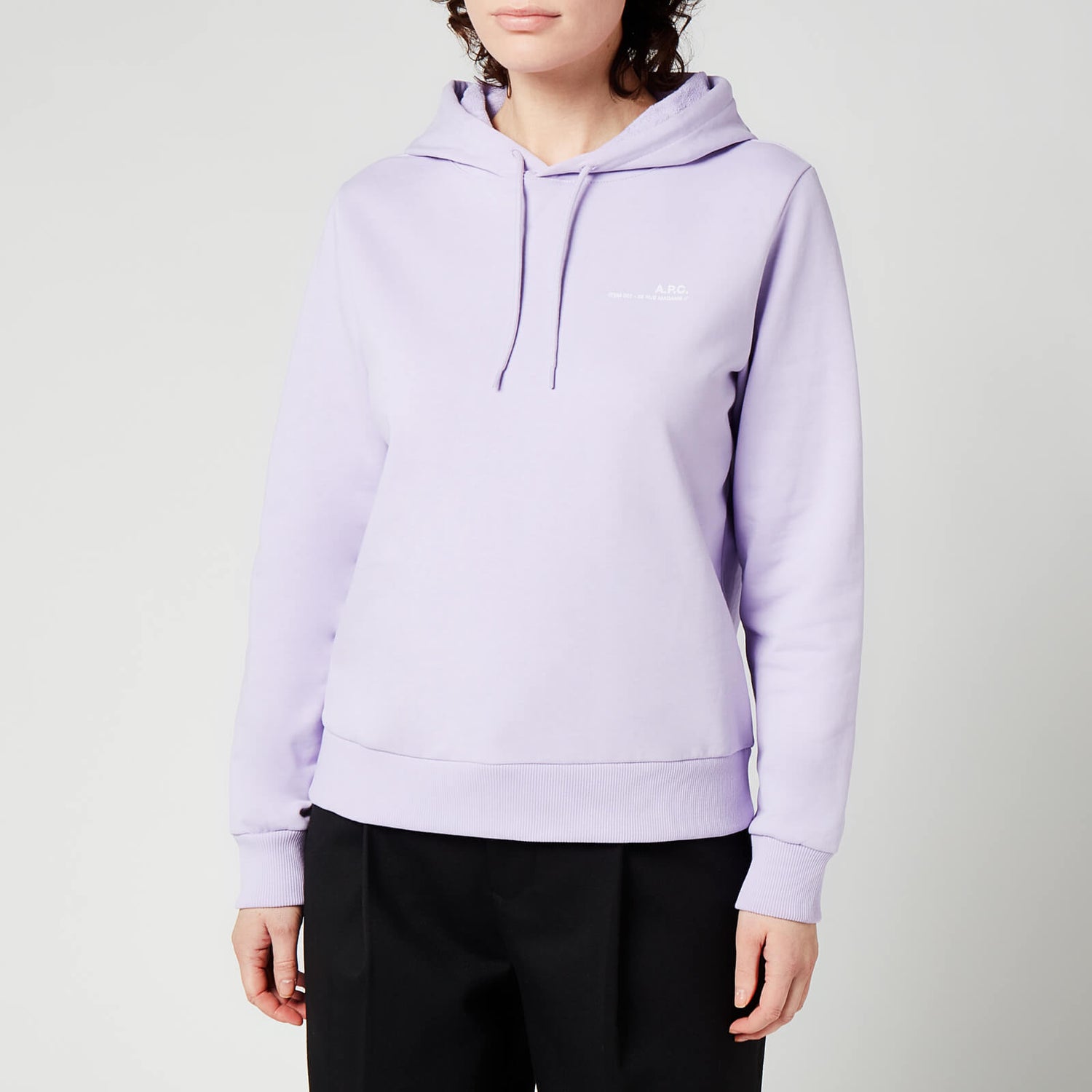 A.P.C. Women's Small Logo Hooded Top - Violet - XS