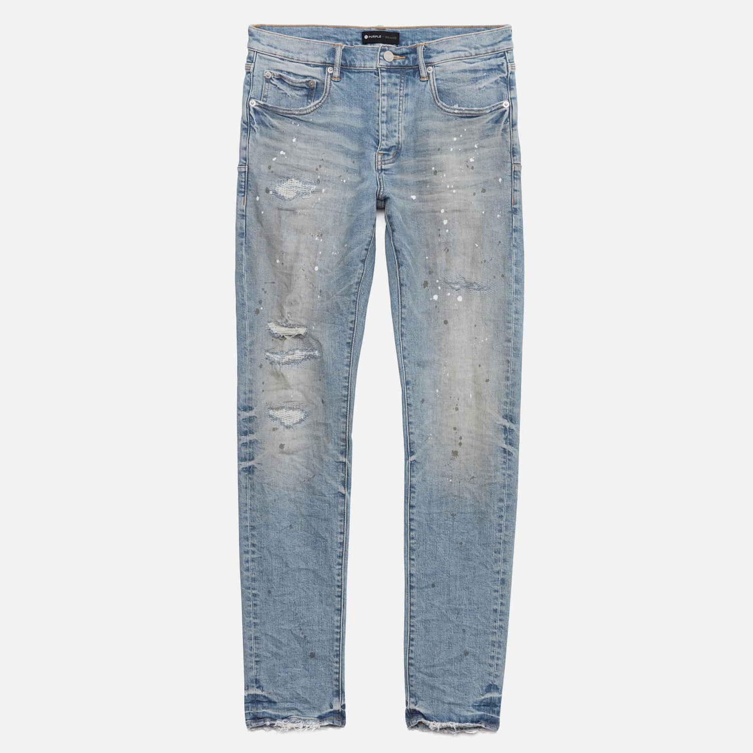 Purple Brand Men's Destroyed Denim Jeans - Worn Light Indigo - W33