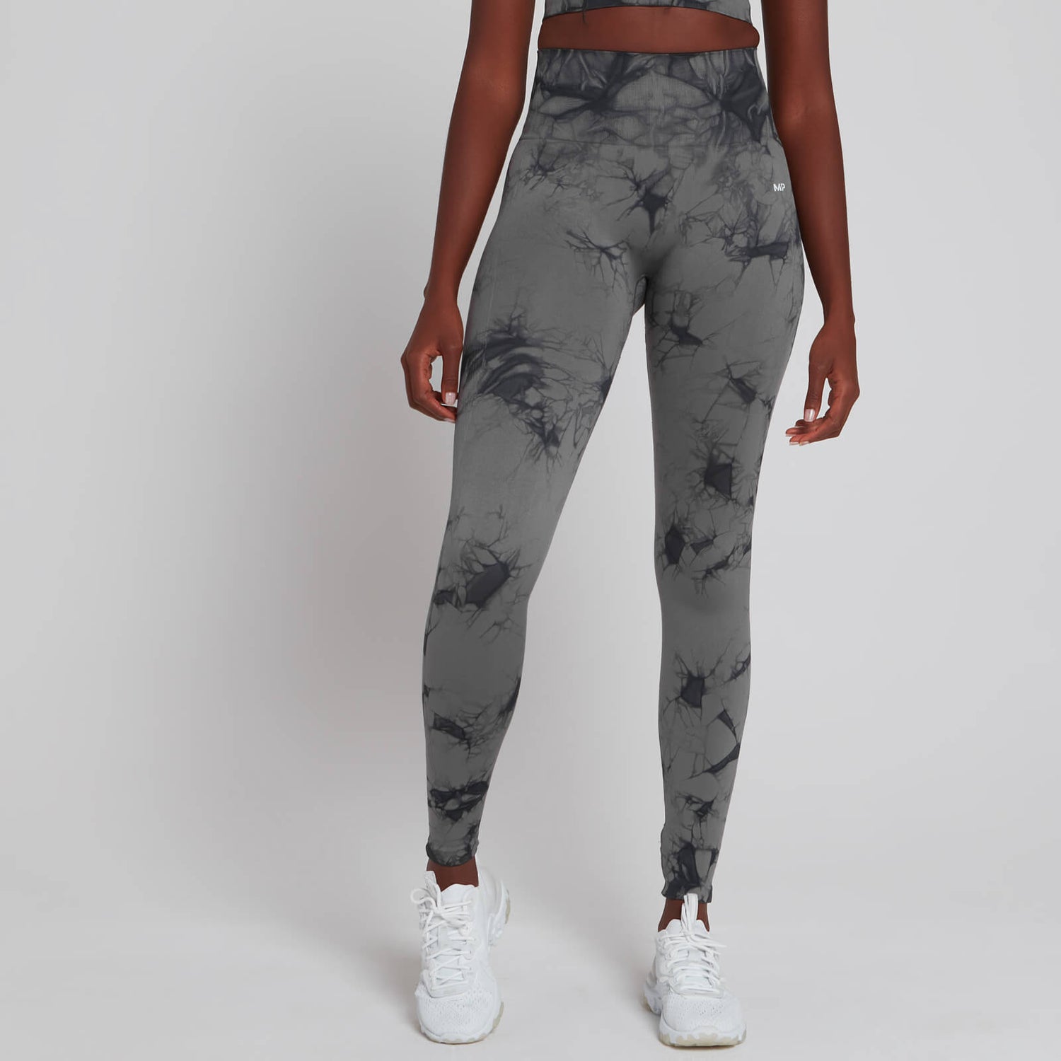 MP Women's Shape Seamless Ultra Leggings - ženske helanke - crne „tie dye“