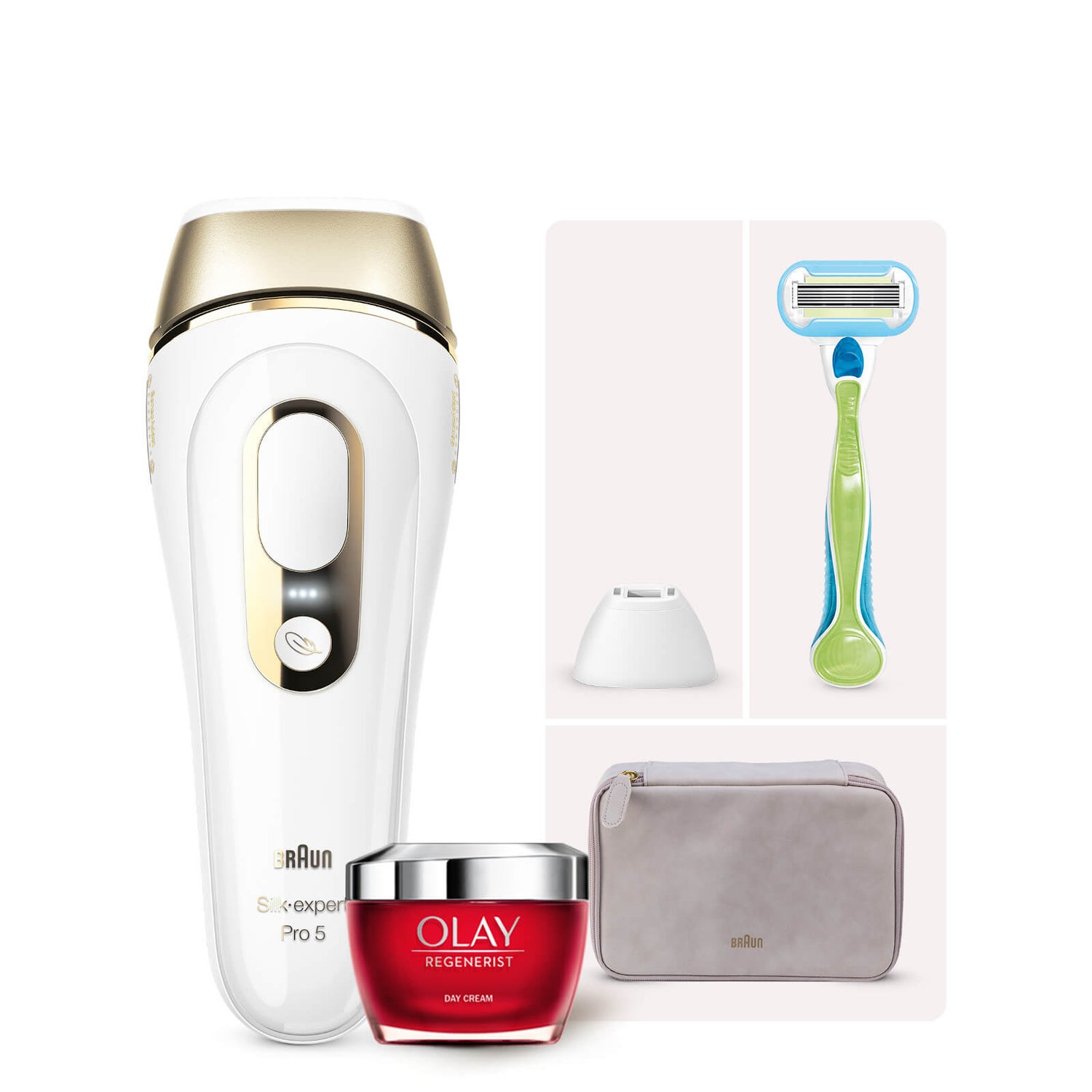 Braun Silk·expert Pro 5 IPL with Olay Regenerist Hydrating Facial Cream
