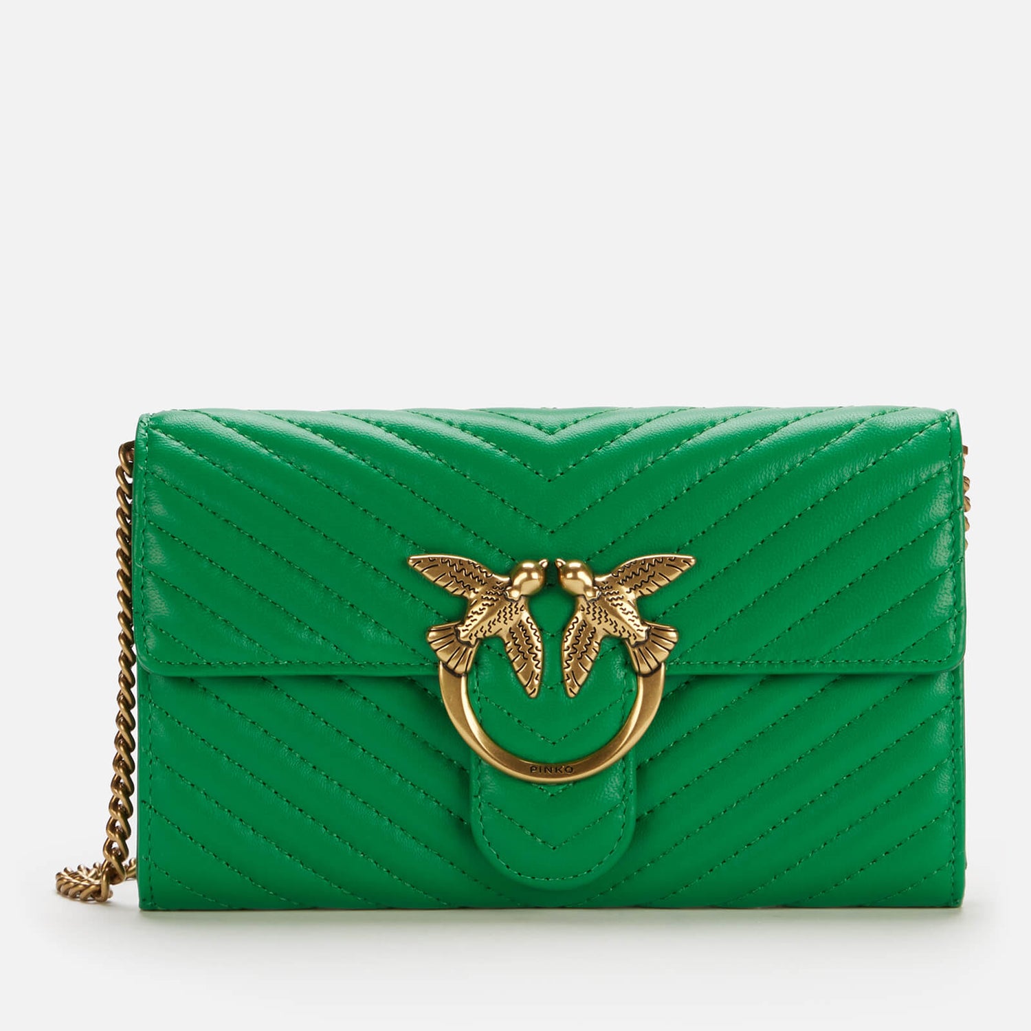 Pinko Women's Love Wallet Quilt Bag - Green