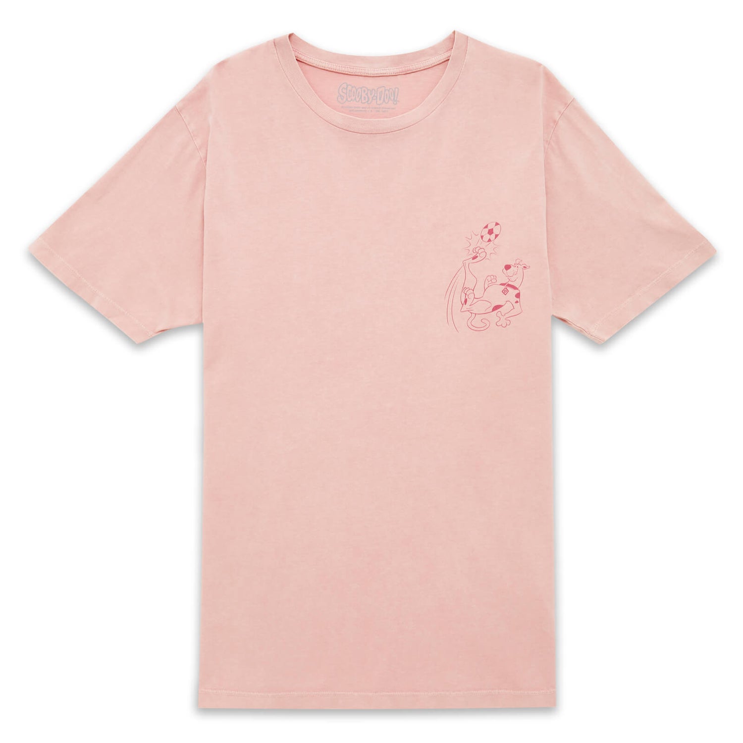 Camiseta unisex Scooby Doo Soccer Scooby - Pink Acid Wash