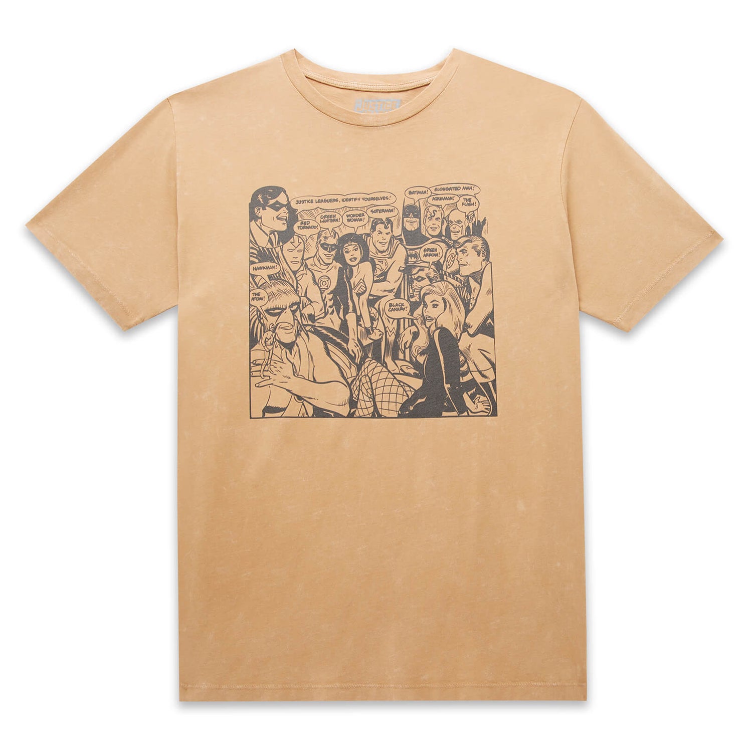 Camiseta unisex de Justice League - Lavado ácido bronceado