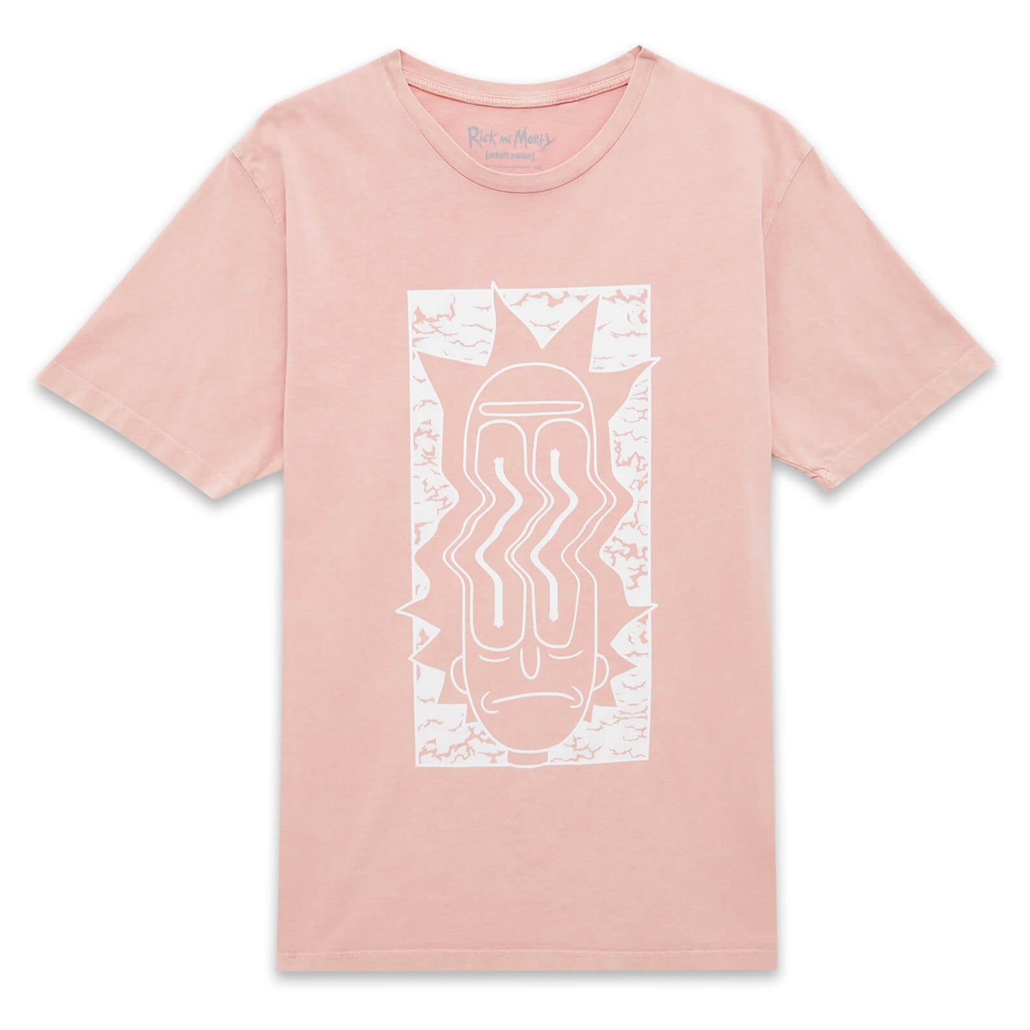 Rick and Morty Warped Unisex T-Shirt - Pink Acid Wash