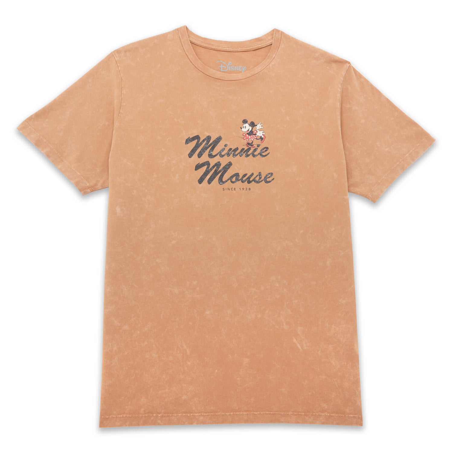 Disney Minnie Mouse 1928 Unisex T-Shirt - Tan Acid Wash
