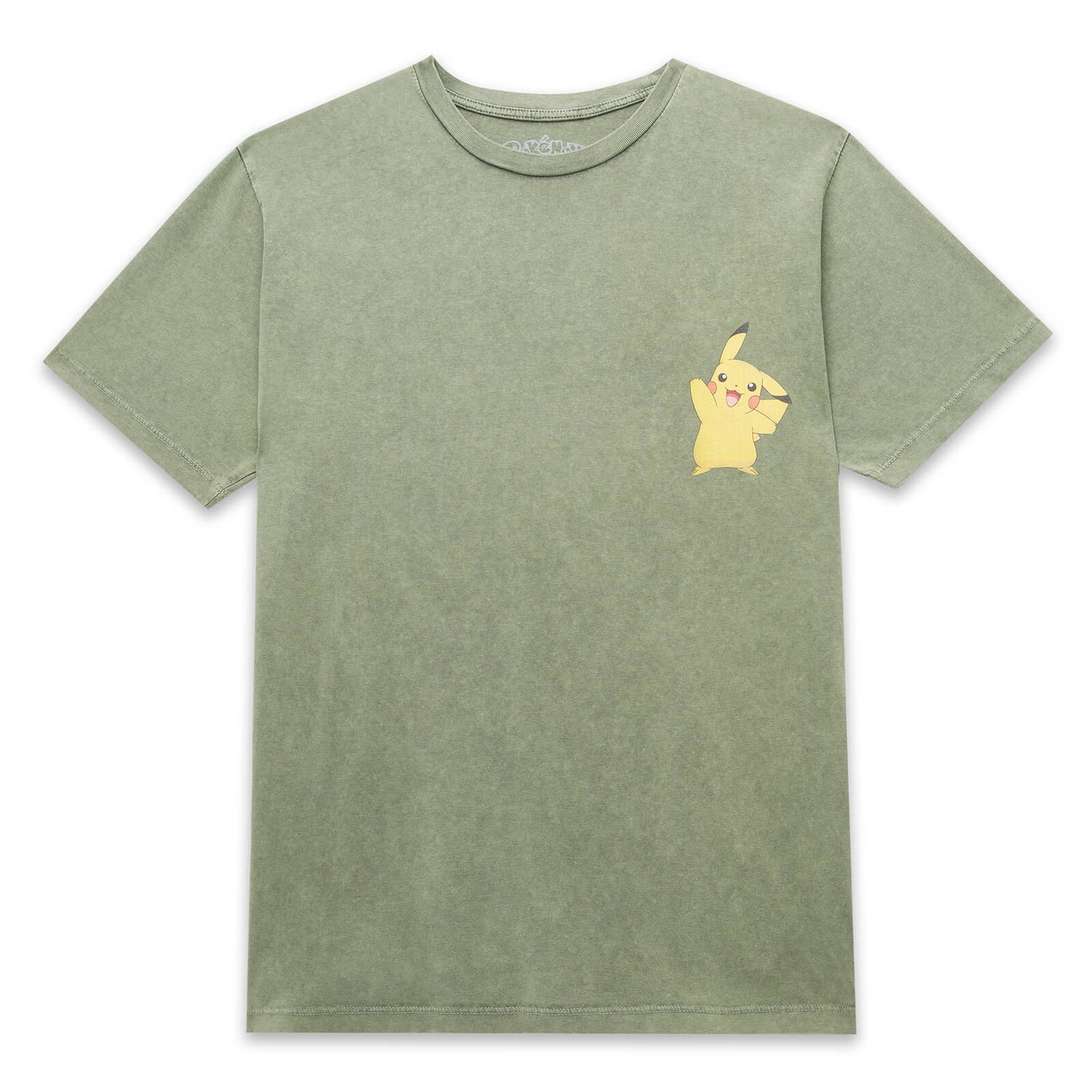 Pokémon Pikachu Unisex T-Shirt - Khaki Acid Wash