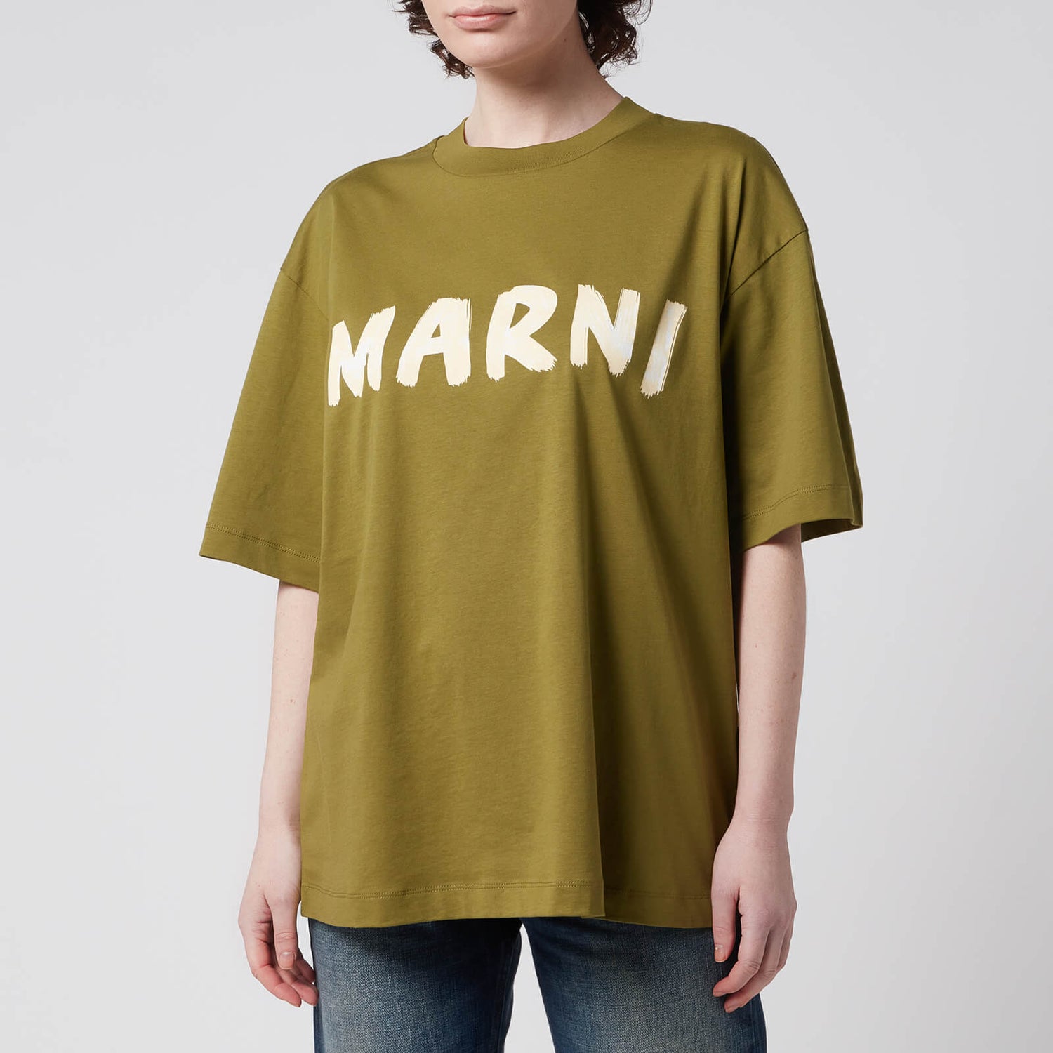 Marni Women's Logo T-Shirt - Dusty Olive