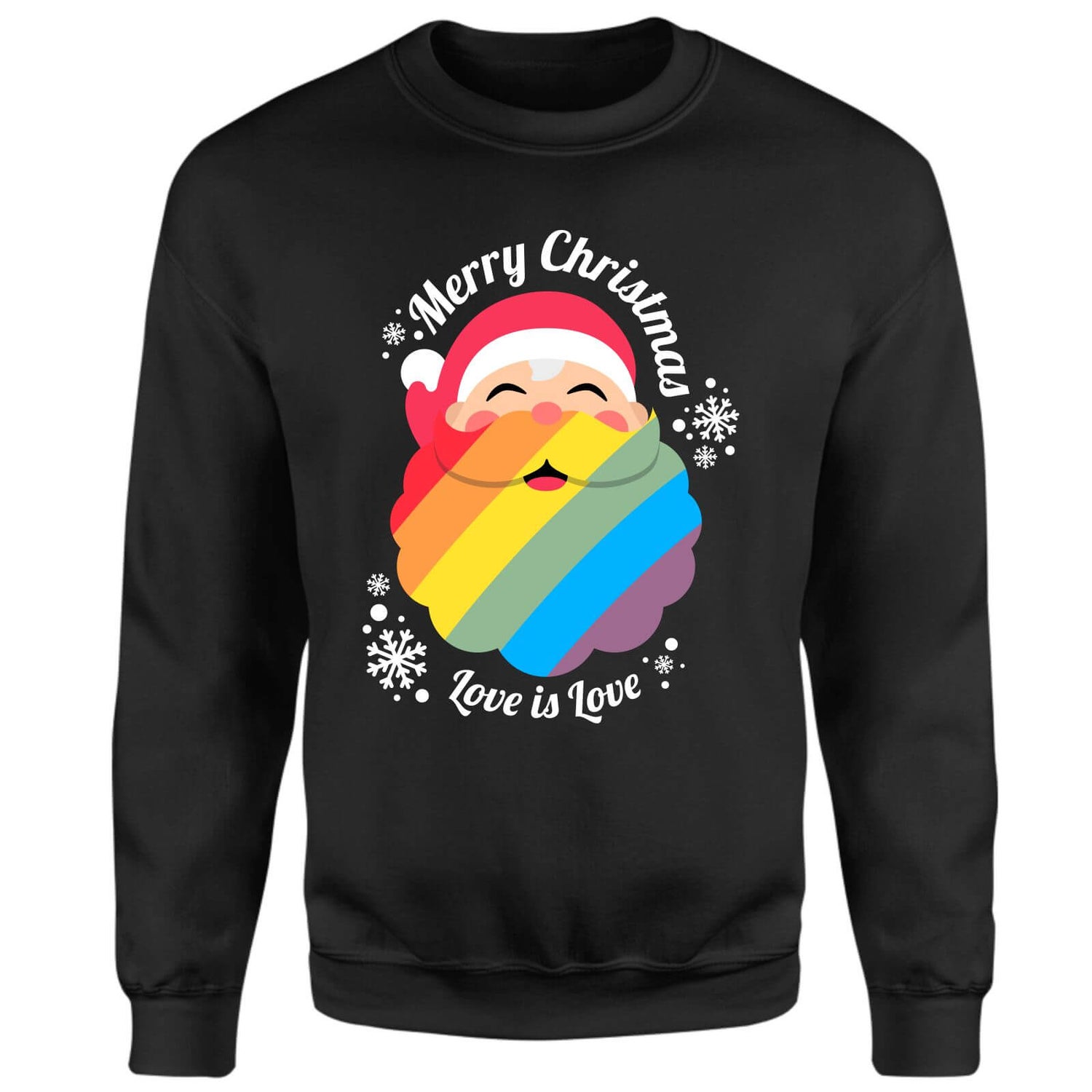 Santa Loves LGBTQ+ Unisex Sweatshirt - Black