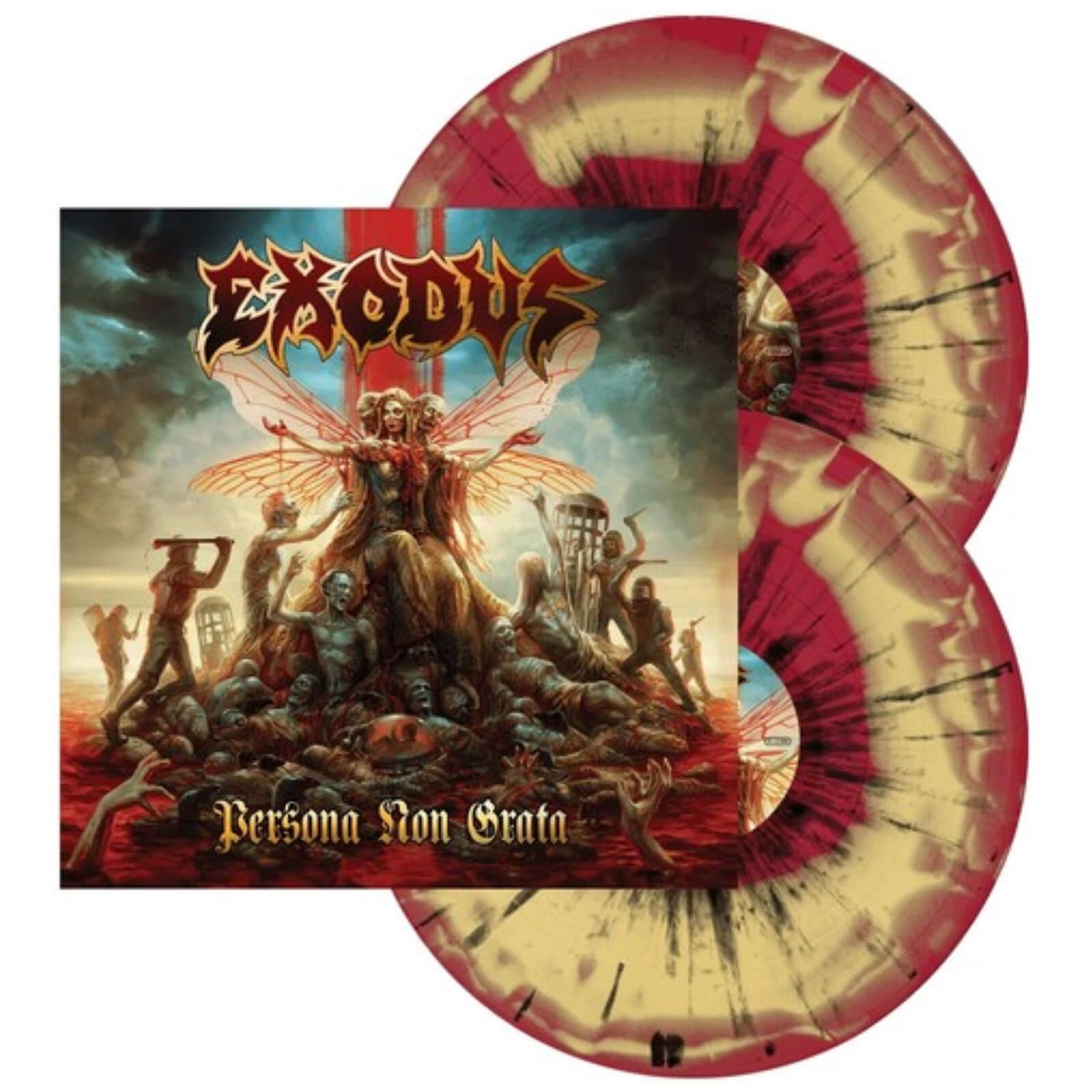 Exodus - Persona Non Grata Vinyl 2LP (Red & Mustard w/ Black Splatter)