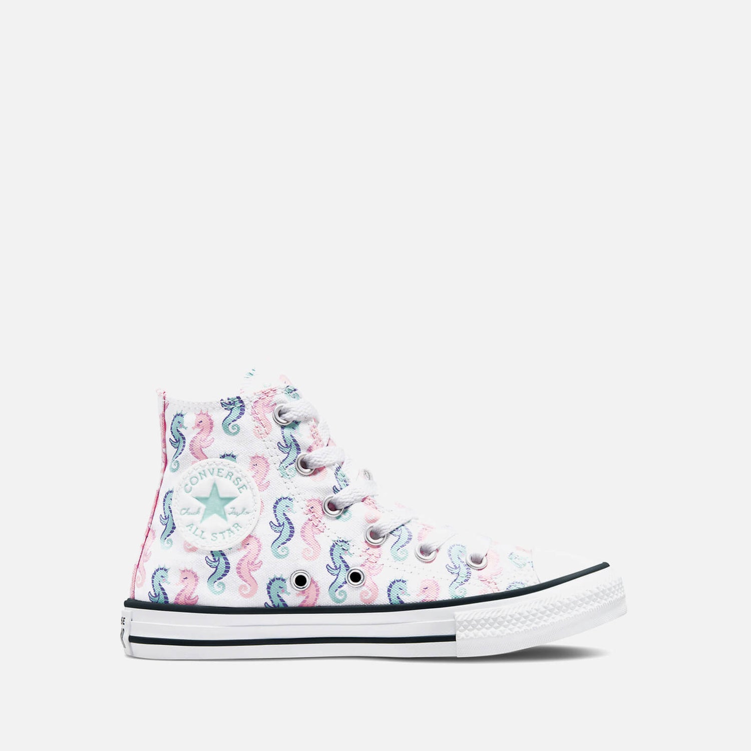 Converse Kids' Chuck Taylor All Star Seahorse Trainers - White/Storm Pink/Light Dew