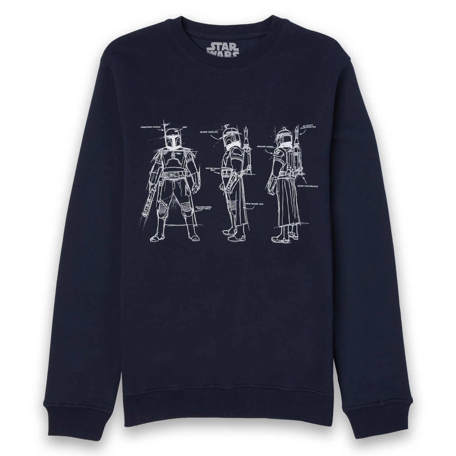 Sweat-shirt unisexe Star Wars Rotating Sketches - Bleu Marine