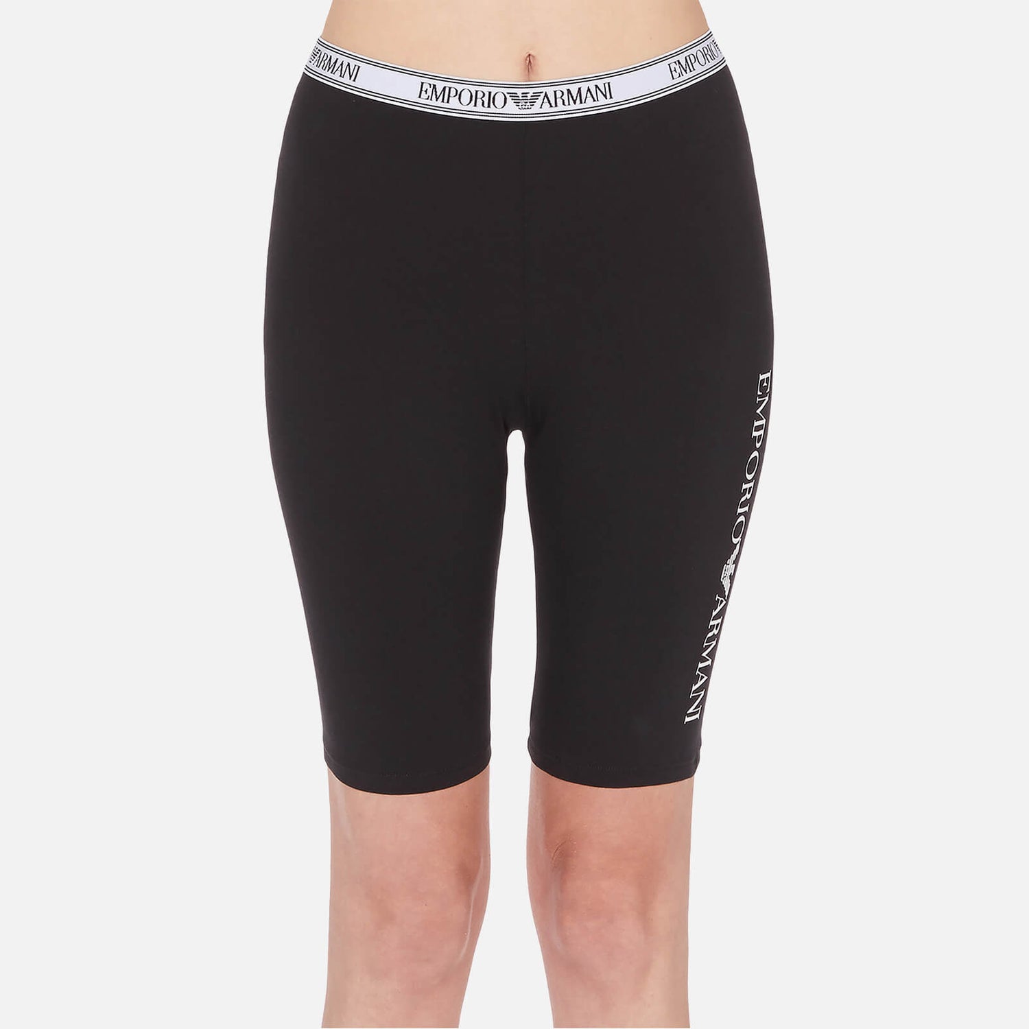Emporio Armani Women's Iconic Logoband Biker Shorts - Black - XS