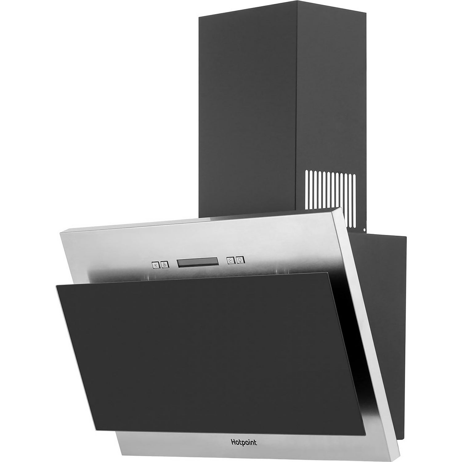 Hotpoint PHVP6.4FALK 1 60 cm Angled Chimney Cooker Hood Black