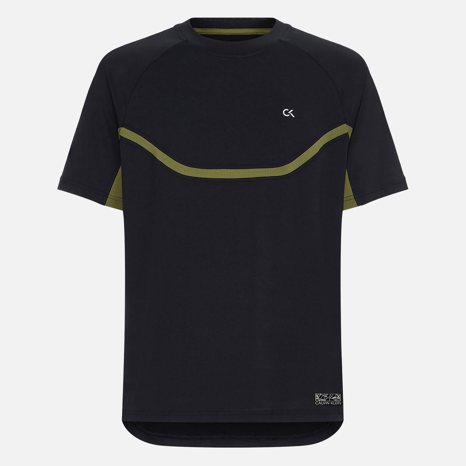 Calvin Klein Performance Men's Stripe T-Shirt - Black/Olive