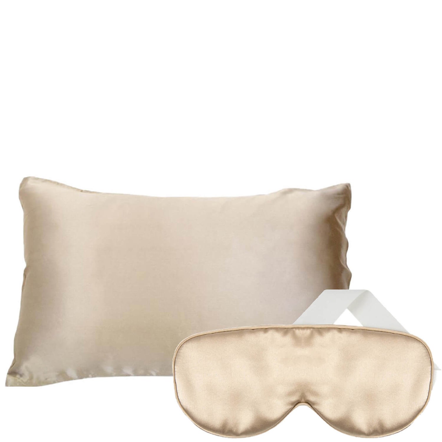 The Goodnight Co. Silk Sleep Mask and Queen Size Pillowcase - Gold (Worth $140.00)