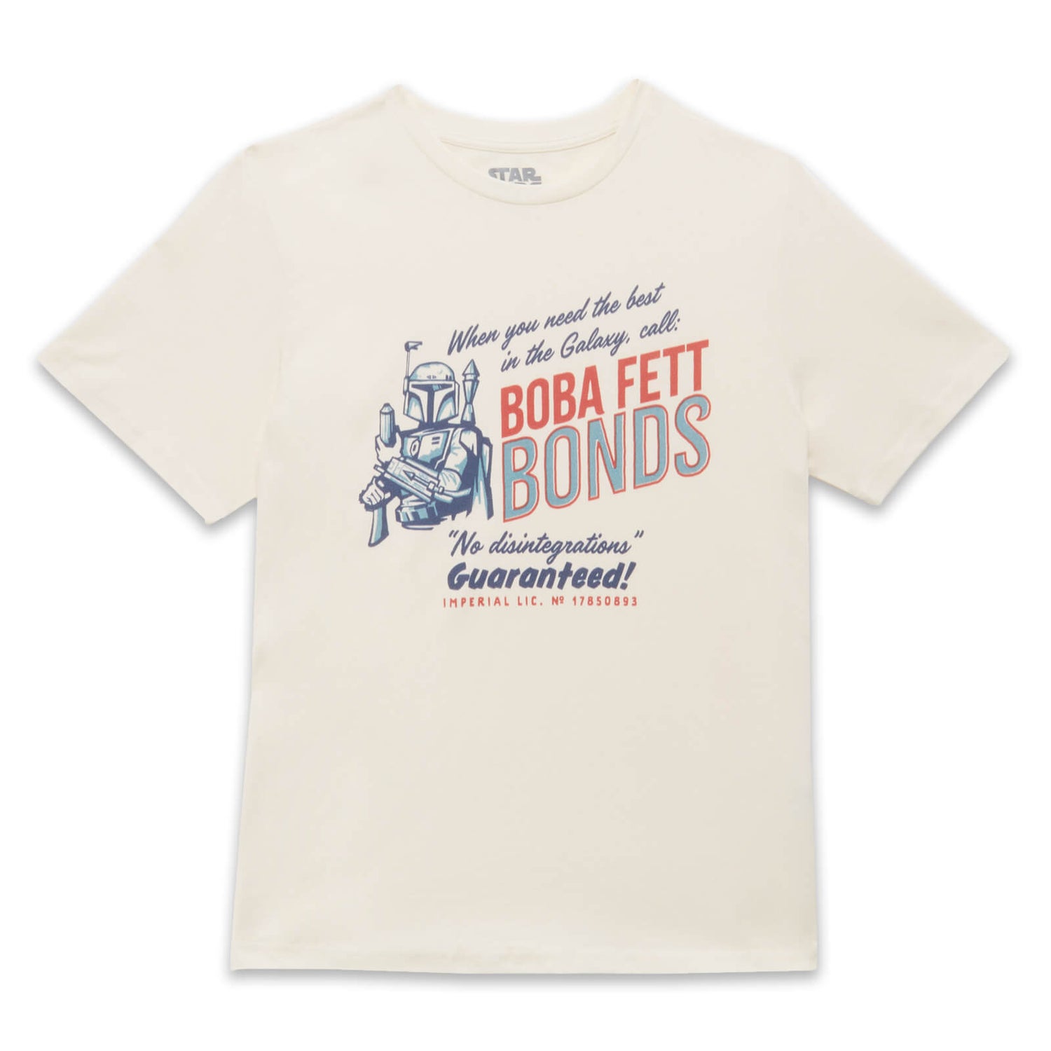 Camiseta unisex Boba Fett de Star Wars - Crema