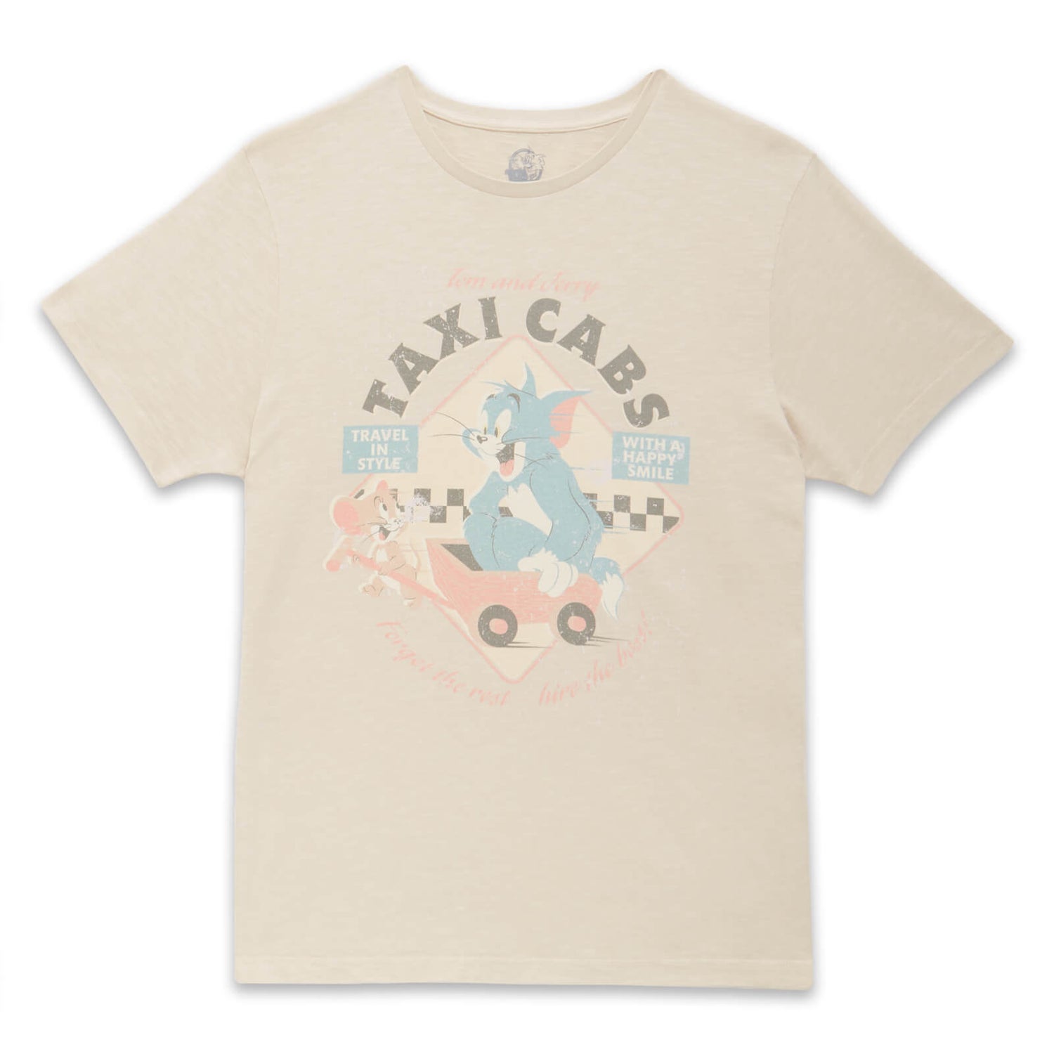 Tom & Jerry Taxi Cabs Unisex T-Shirt - Vintage Cream