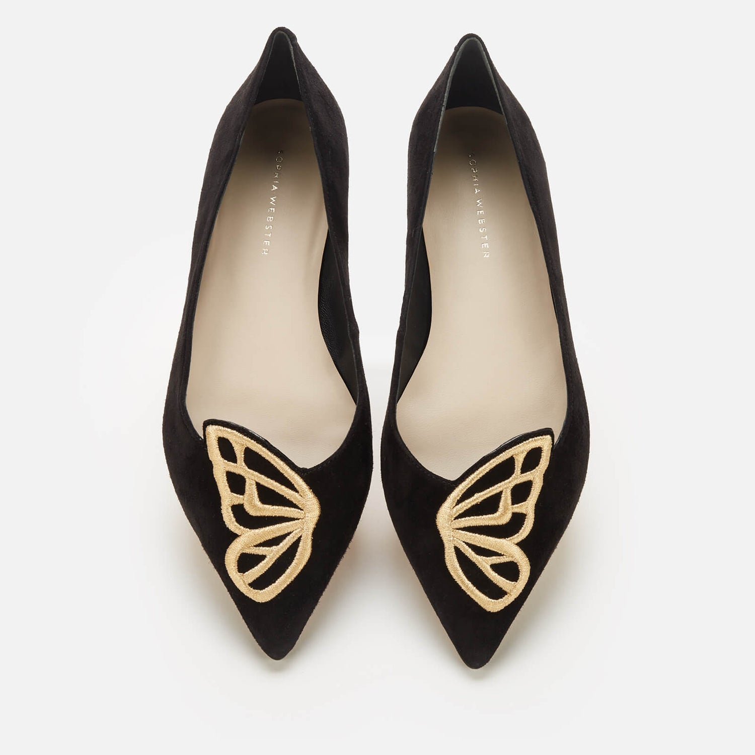 Sophia Webster Women's Butterfly Flats - Black/Gold - UK 3