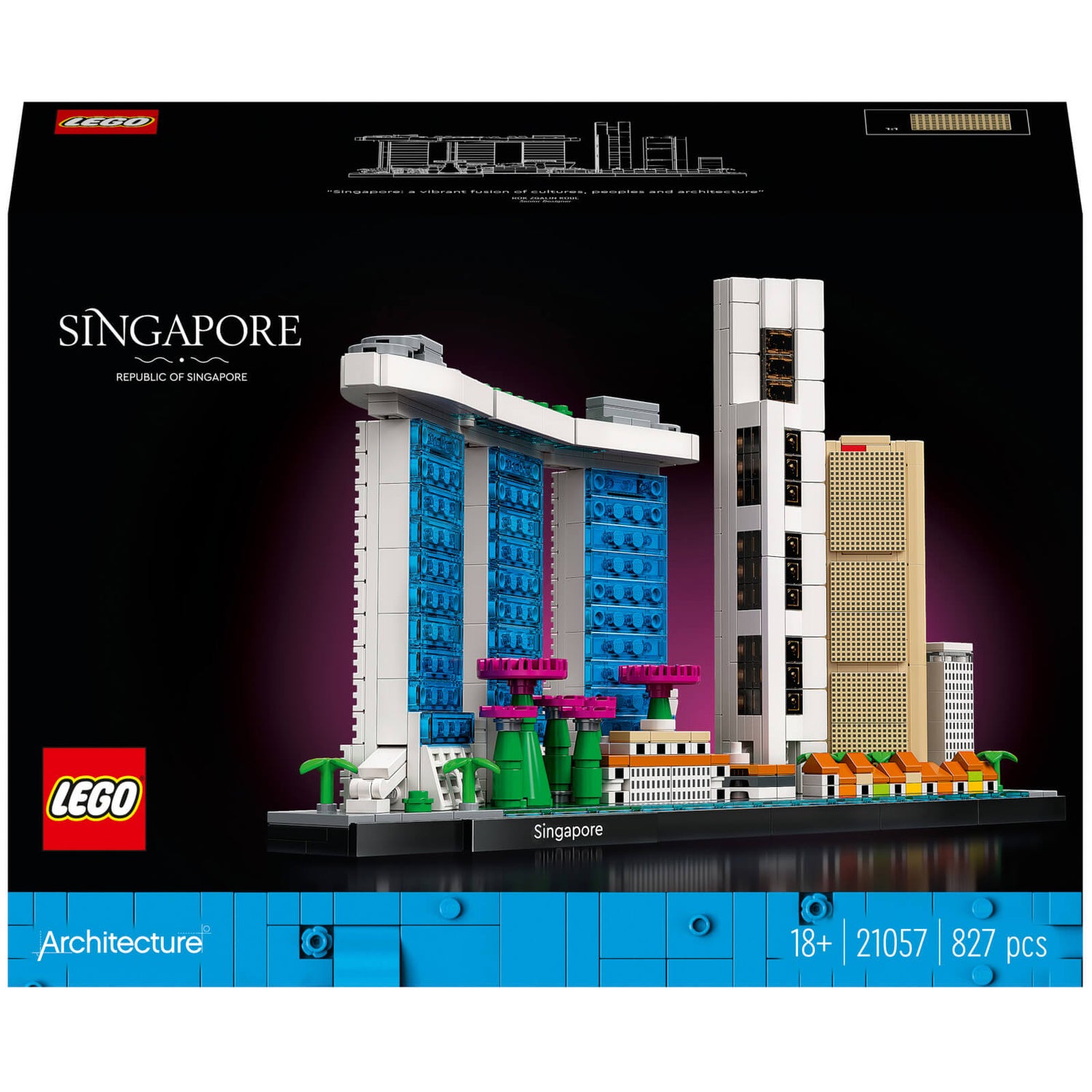 LEGO Architecture: Singapur Modellbausatz für Erwachsene, Home Deko (21057)