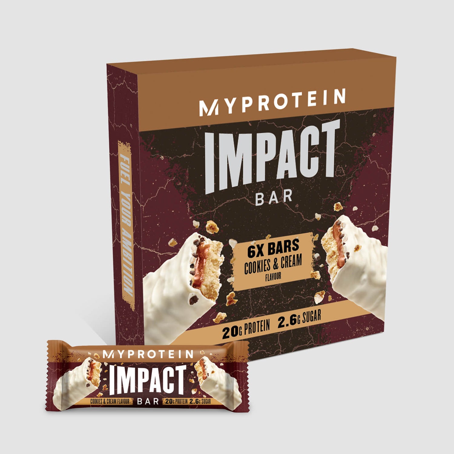 Impact Protein Bar - 6Bars - Cookies and Cream