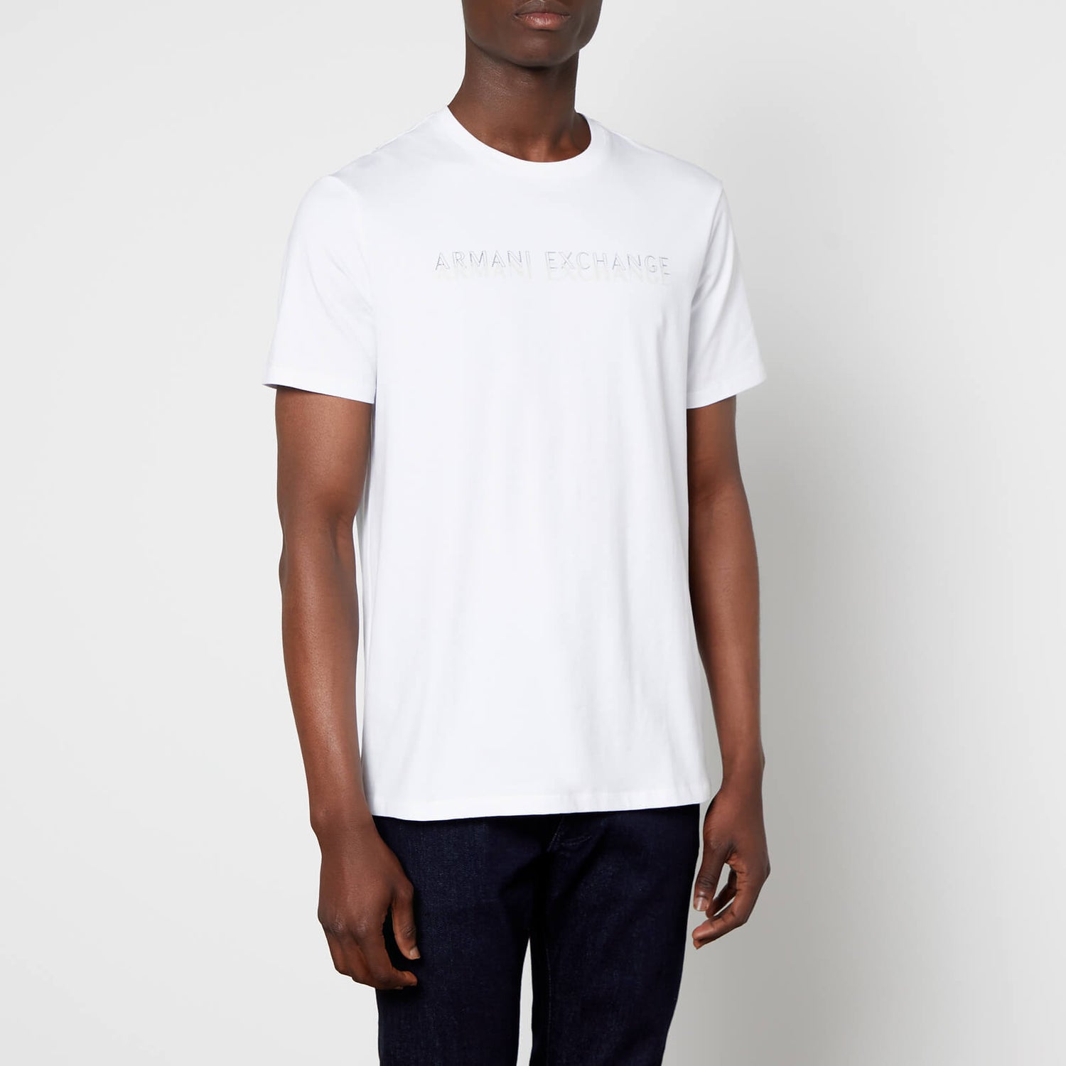 Armani Exchange Men's Ax Lines T-Shirt - White - S