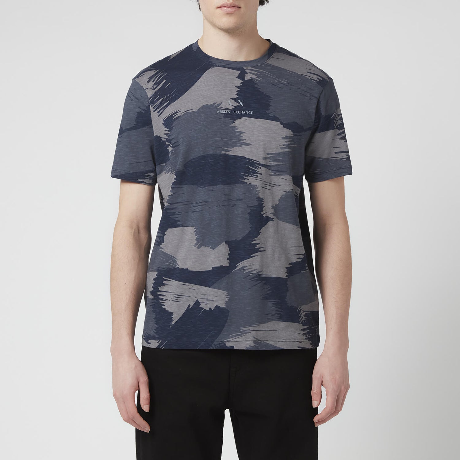 Armani Exchange Men's Paint Camo T-Shirt - Navy - M
