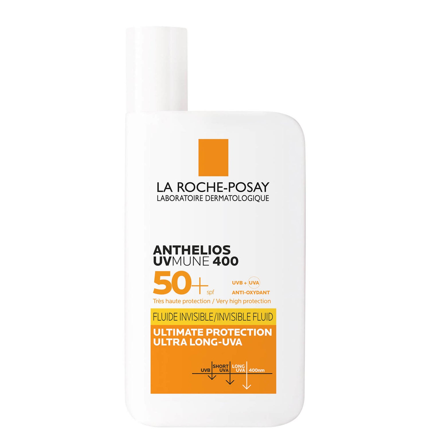 La Roche-Posay Anthelios UVMune 400 Invisible Fluid SPF50+ Sun Cream 50ml - LOOKFANTASTIC