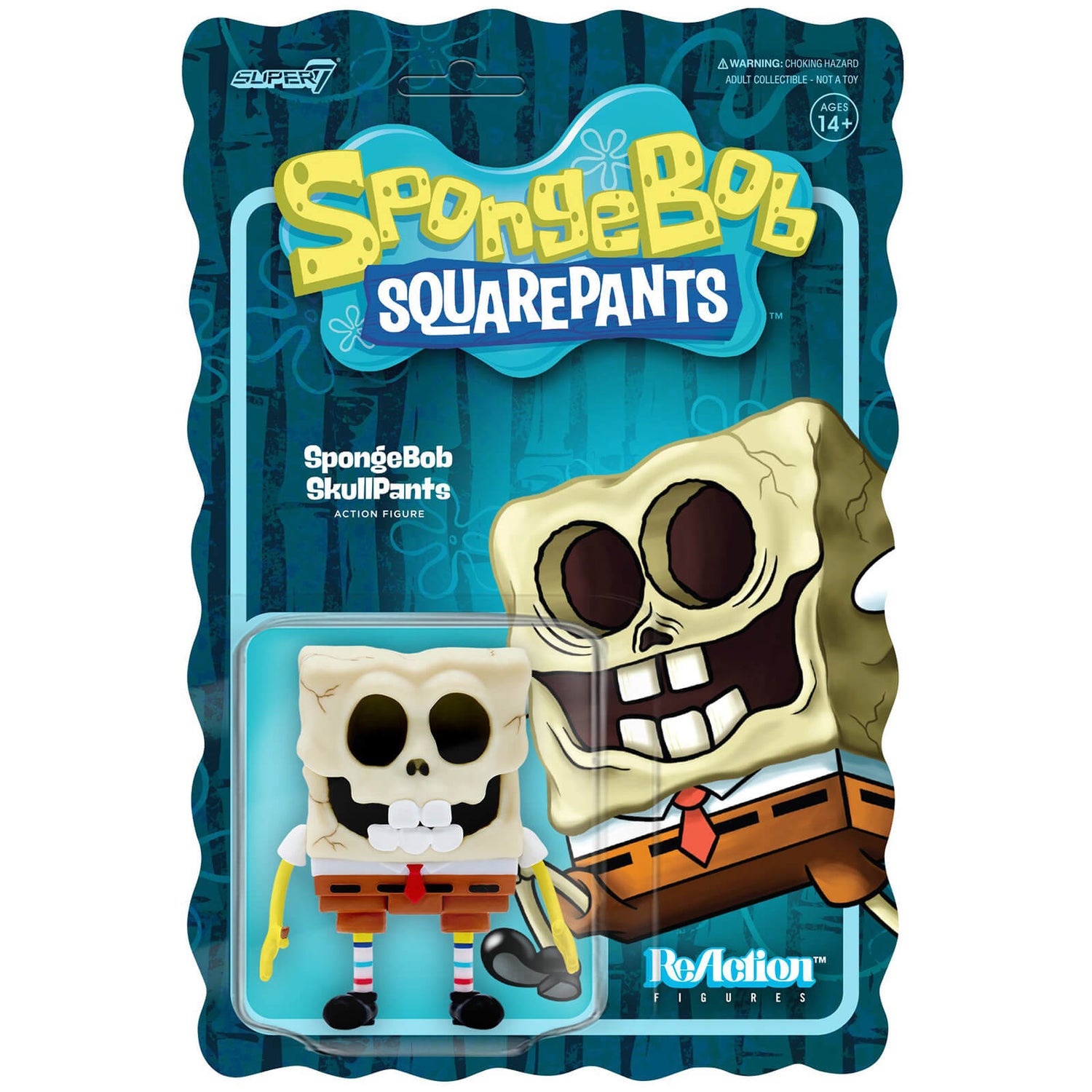 Super7 Spongebob Squarepants ReAction Figure - SpongeBob SkullPants