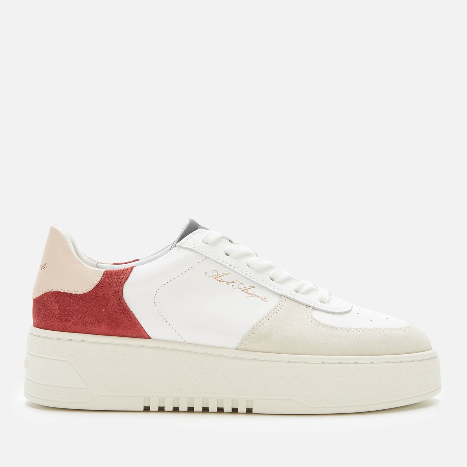 Axel Arigato Women's Orbit Leather/Suede Trainers - White/Red/Dusty Pink