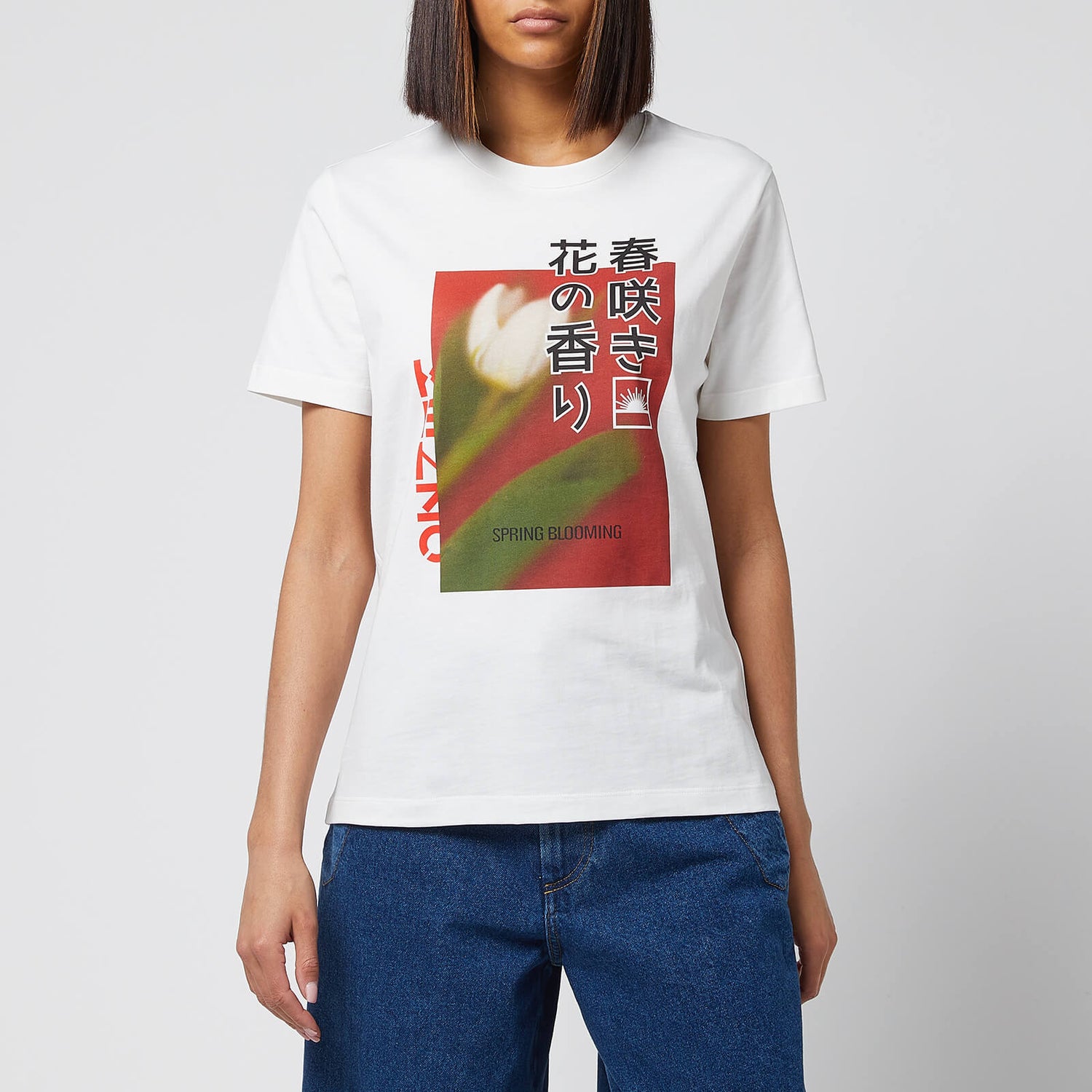KENZO Women's Seasonal Graphic Loose T-Shirt - White - XS