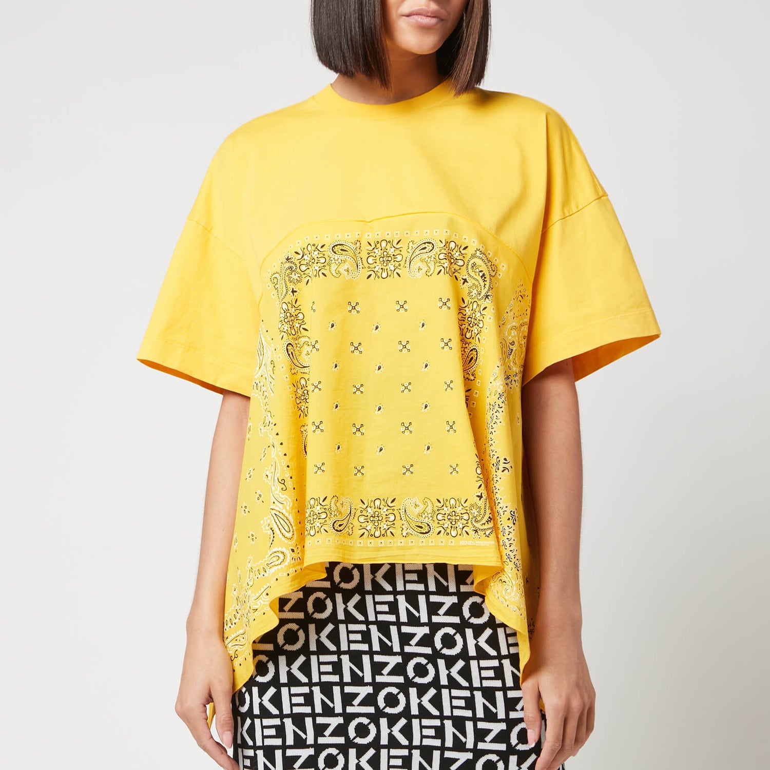 KENZO Women's Oversized Bandana Print T-shirt - Golden Yellow - S