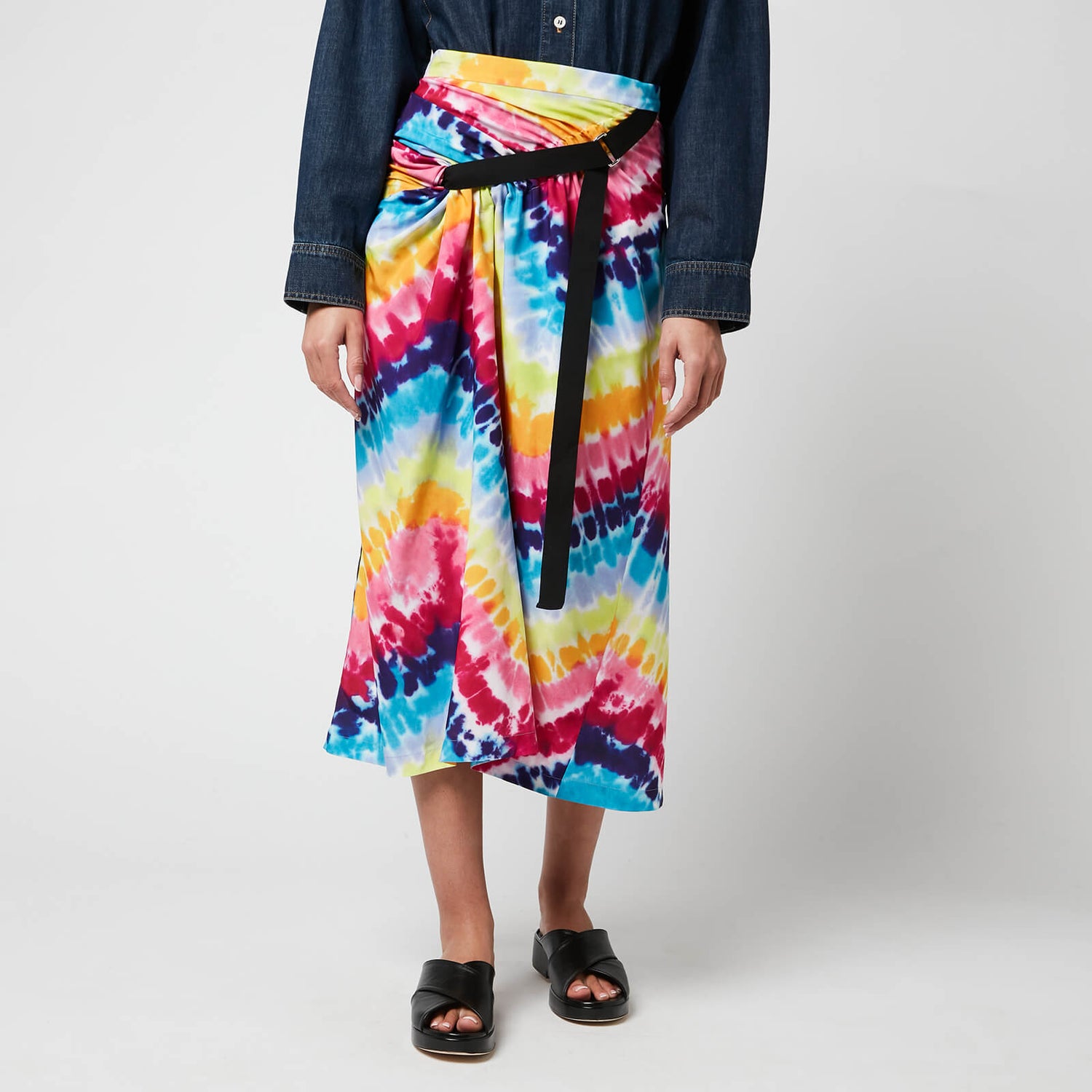 KENZO Women's Printed Wrap Midi Skirt - Multicolor - UK 6