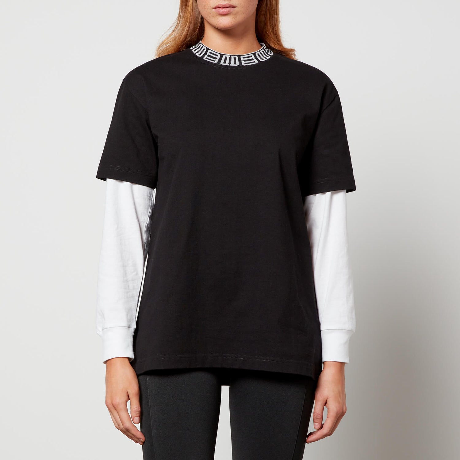 AMBUSH Women's Monogram Rib Collar T-Shirt - Black - XS