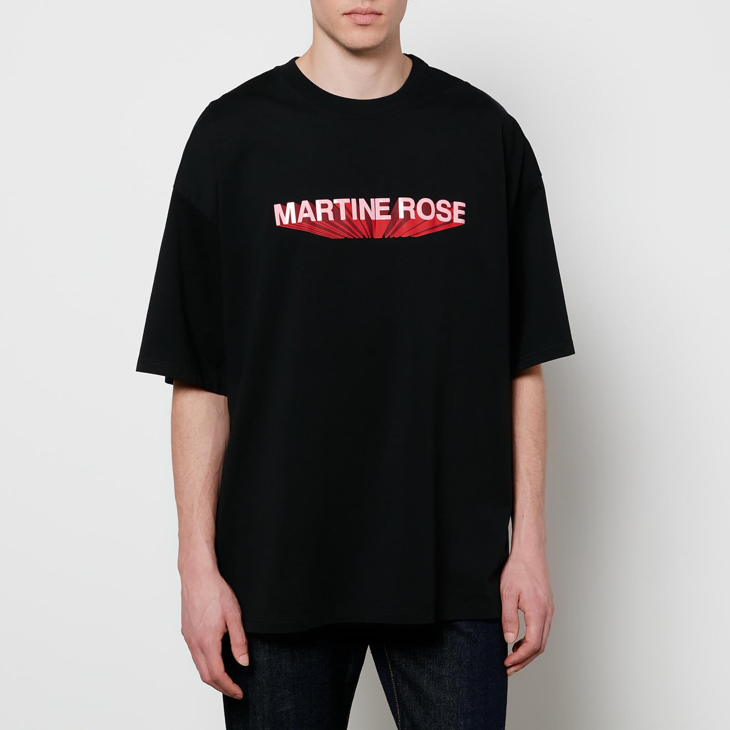 Martine Rose Men's Logo Oversized T-Shirt - Black - L