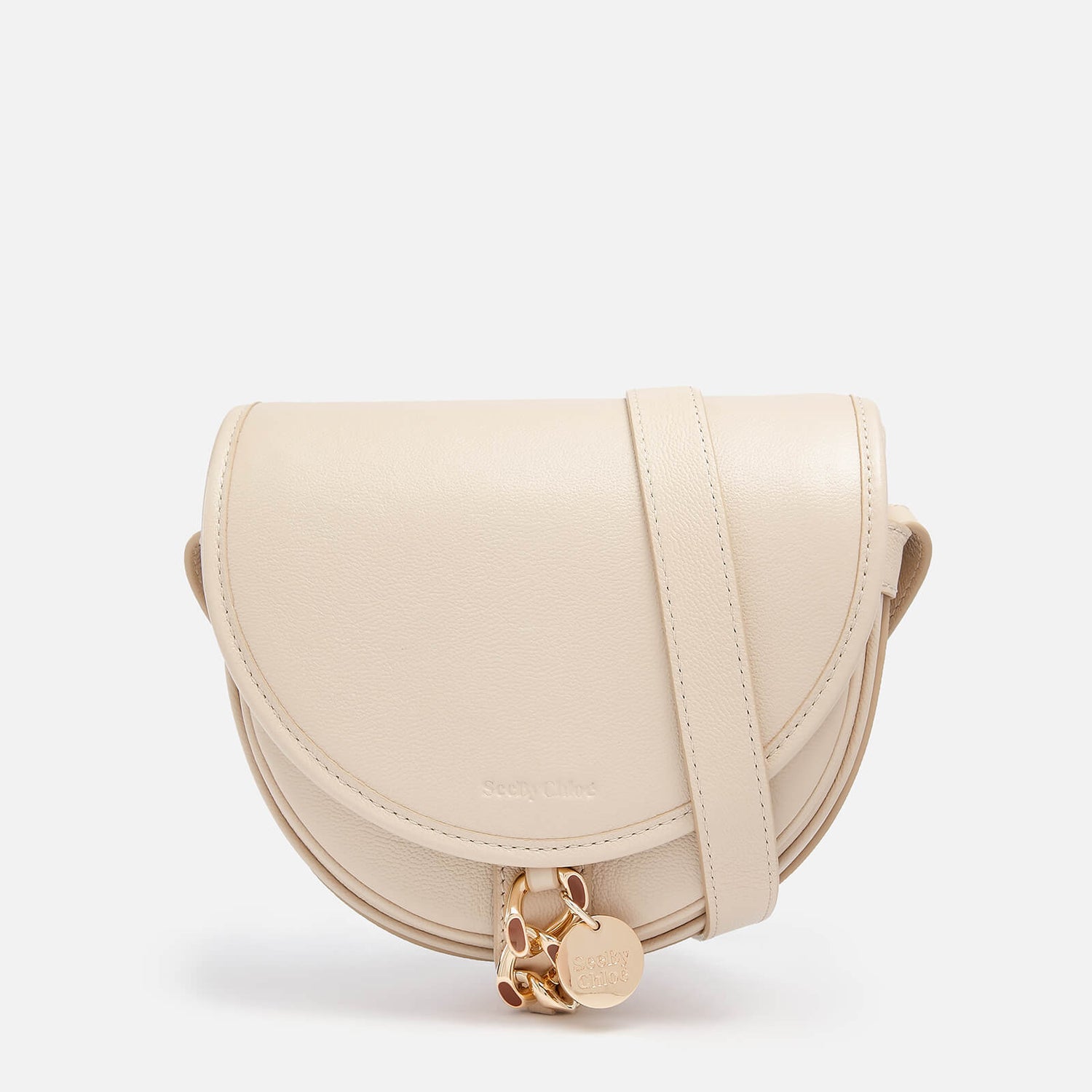 See By Chloé Women's Small Mara Saddle Bag - Cement Beige