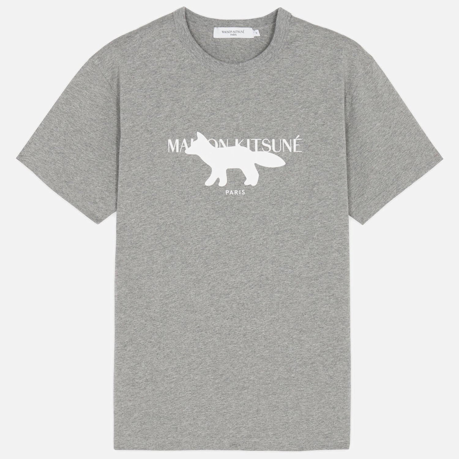 Maison Kitsuné Men's Fox Stamp T-Shirt - Grey Melange - L