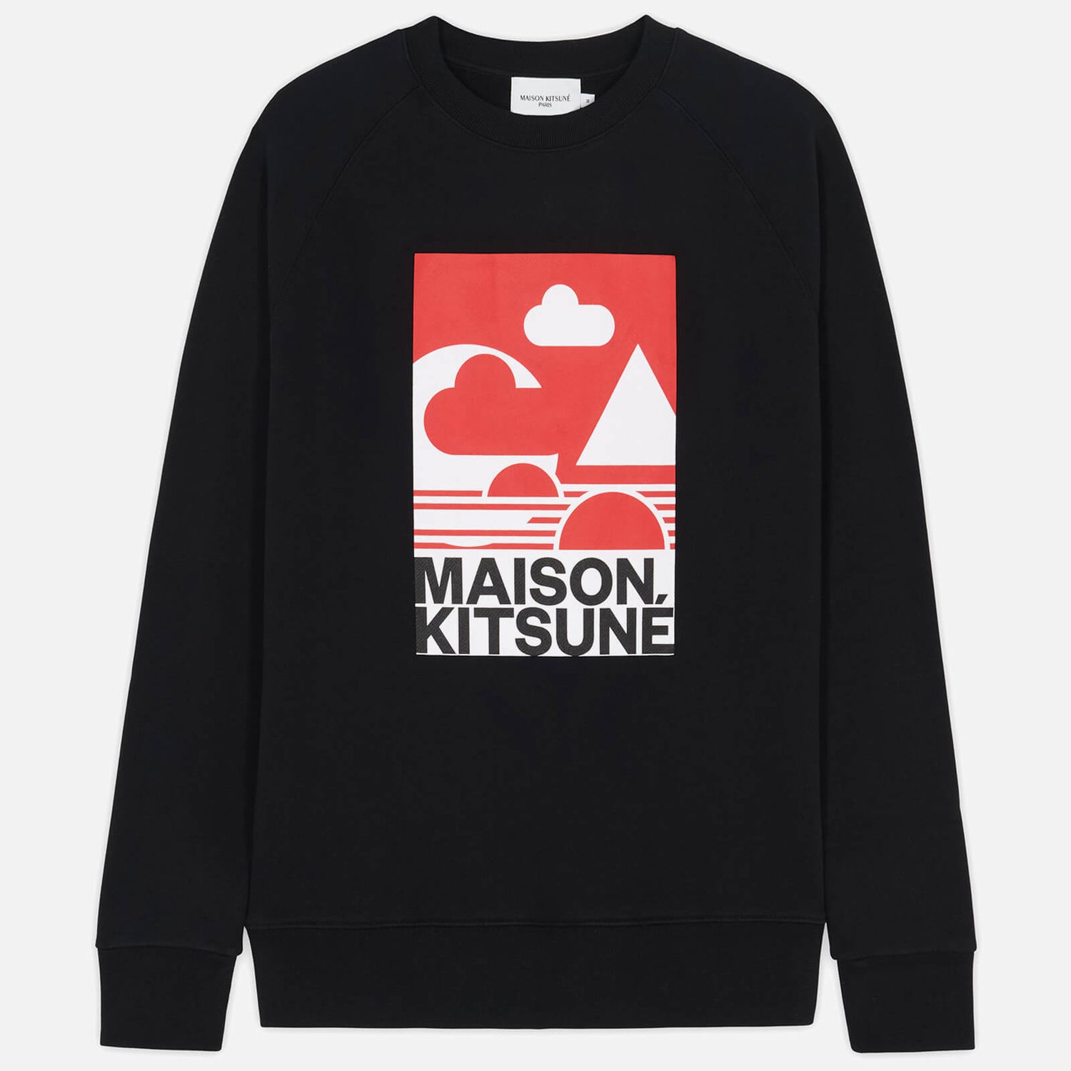 Maison Kitsuné Men's Red Anthony Burrill Sweatshirt - Black - S
