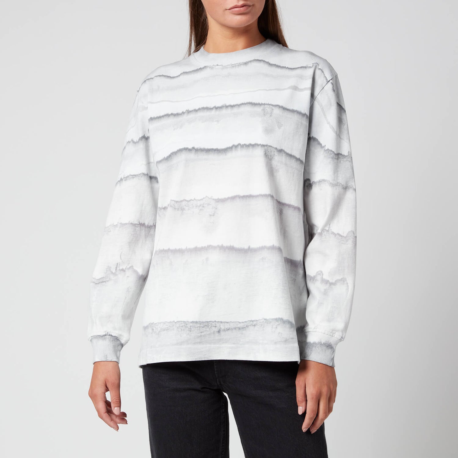 Holzweiler Women's Luring Wavedye Long Sleeve T-Shirt - Light Grey - XS