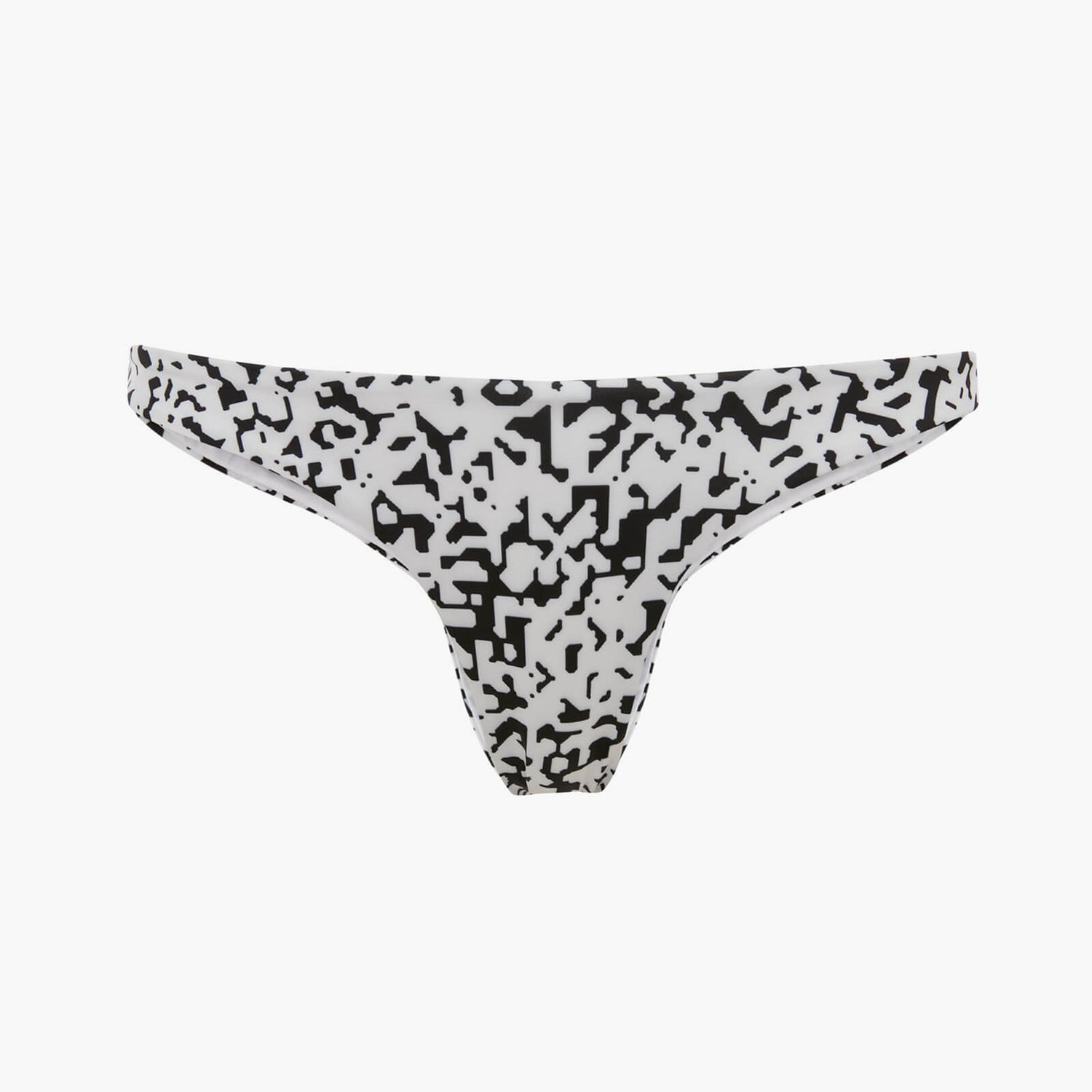 Les Girls Les Boys Bit Map Print Timy Bikini Bottoms Black & White