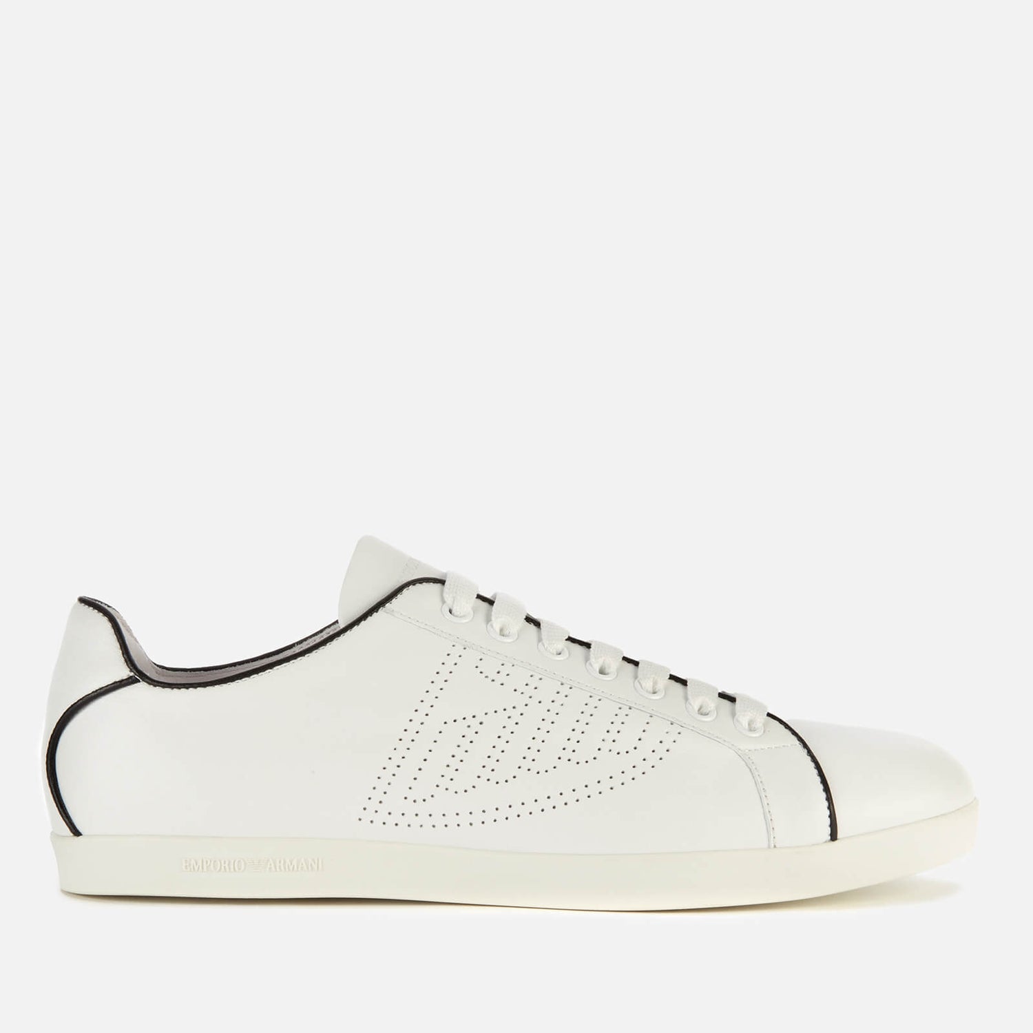 Emporio Armani Women's Icon Leather Chunky Trainers - Optical White