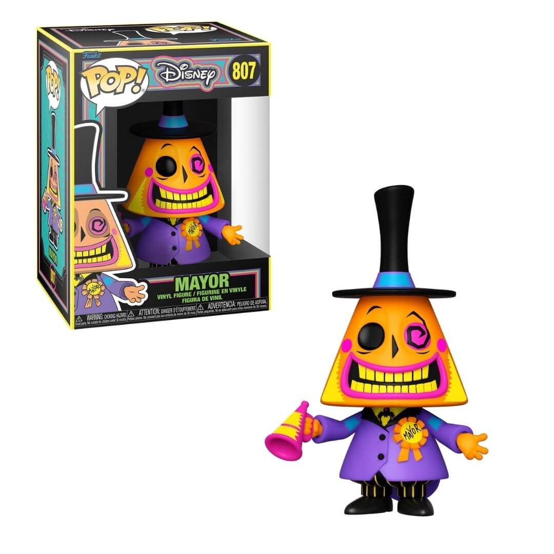 Funko Pop Christmas 2022 Disney The Nightmare Before Christmas Mayor Blacklight Funko Pop! Vinyl |  Pop In A Box Uk