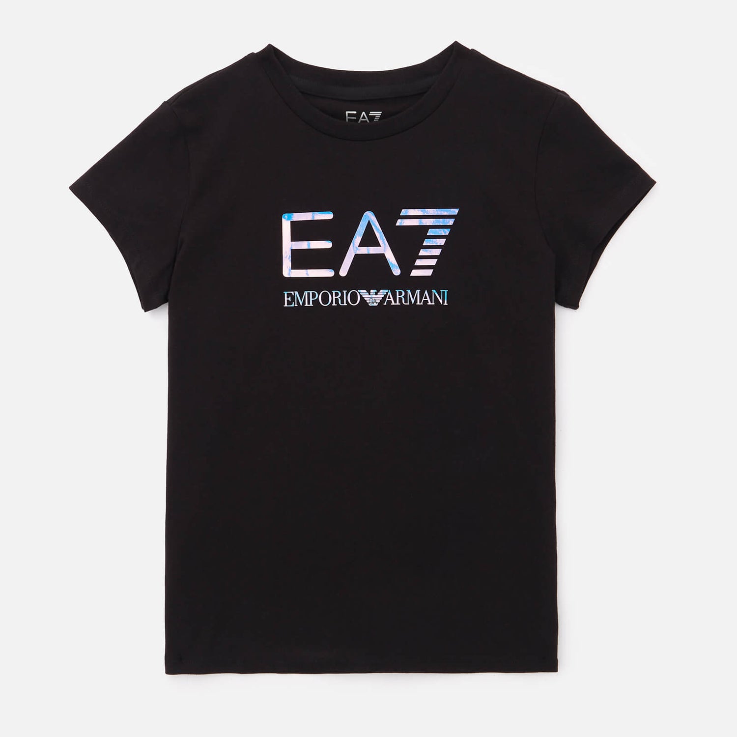 EA7 Girls' Iridescent T-Shirt - Black - 4 Years