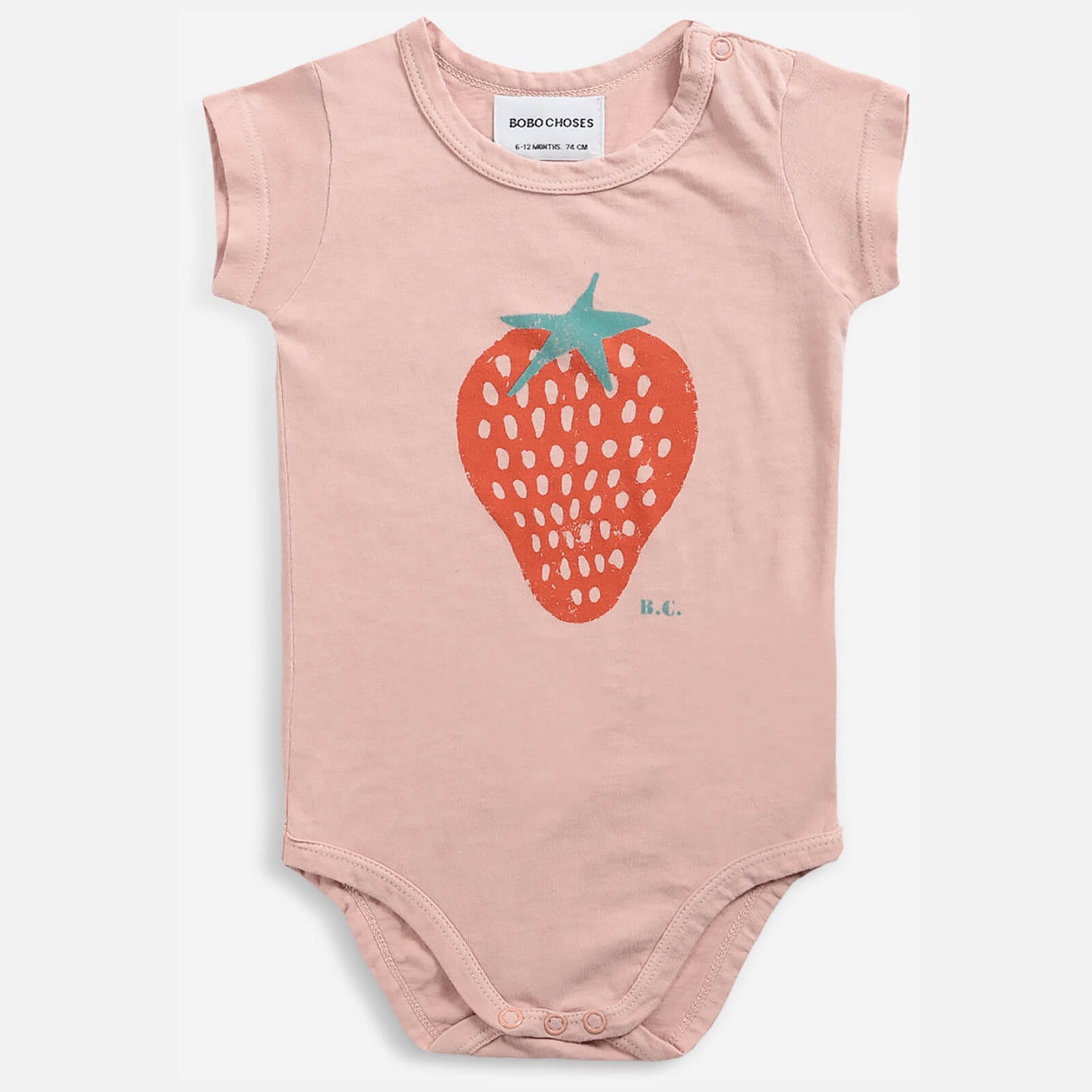 Bobo Choses Baby Strawberry Short Sleeve Body - 3-6 months