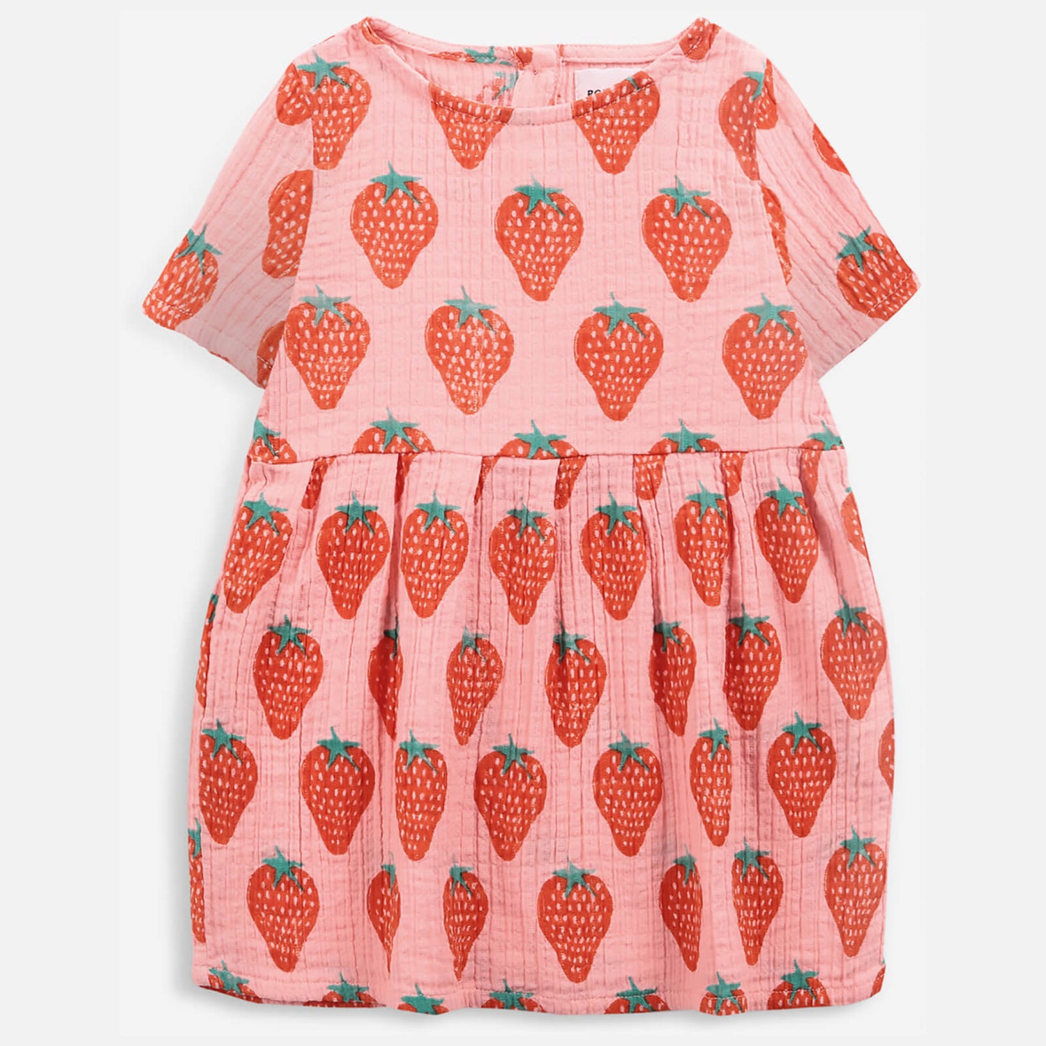 Bobo Choses Baby Strawberry All Over Woven Dress - 3-6 months