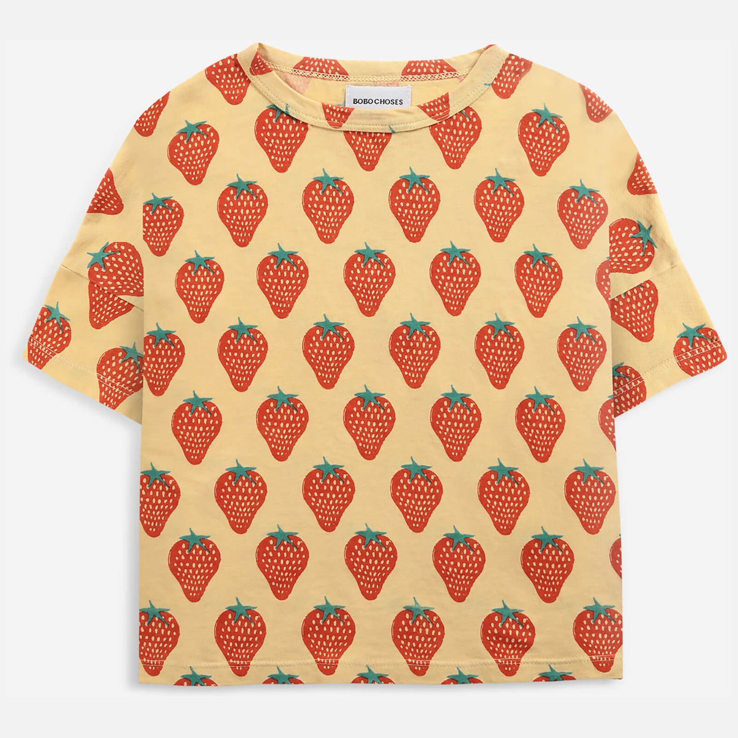 Bobo Choses Strawberry All Over Short Sleeve T-Shirt - 2-3 years