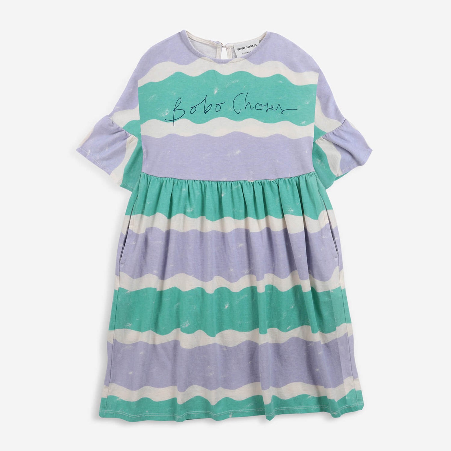 BoBo Choses Kids' Waves All Over Sleeveless Dress - 2-3 years